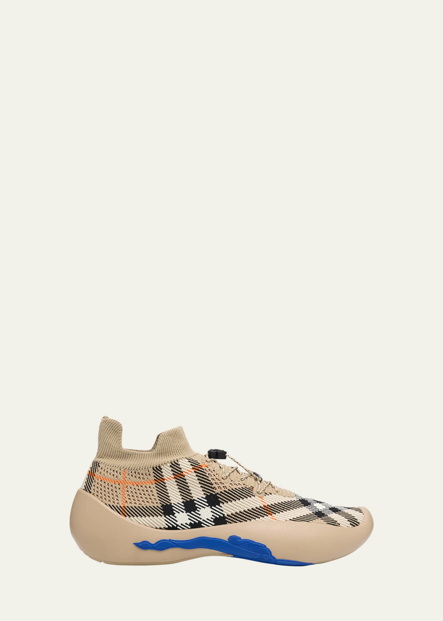 Burberry Men's Check Knit Neptune Sneakers Image 1 of 3