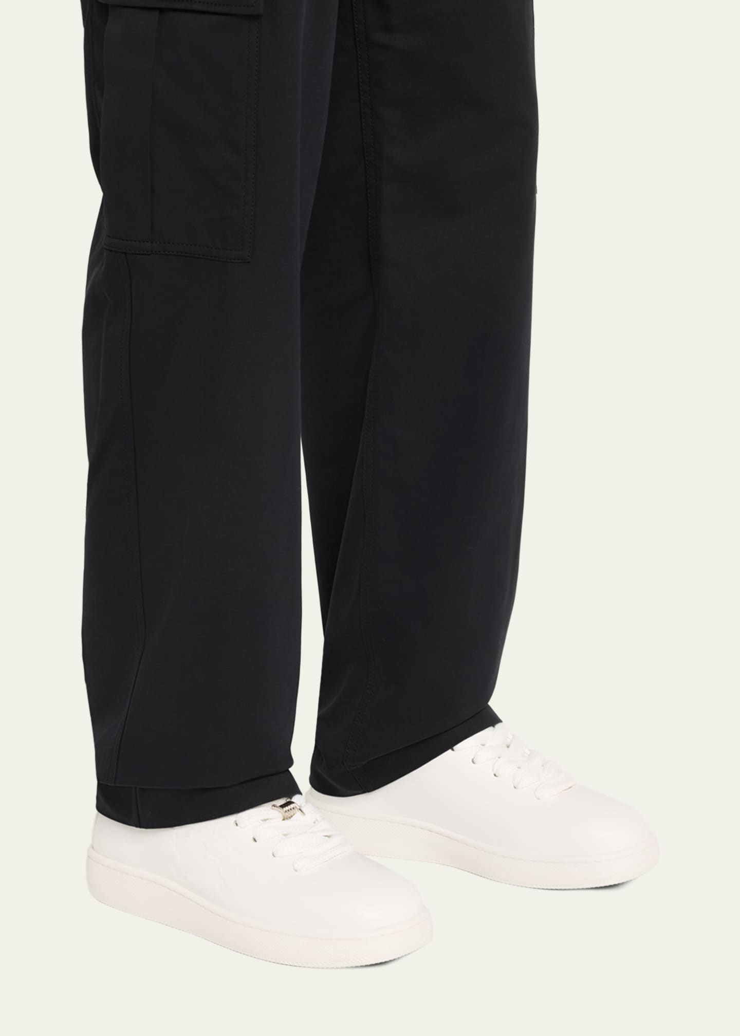 Burberry Men's Leather Box Low-Top Sneakers Image 2 of 5