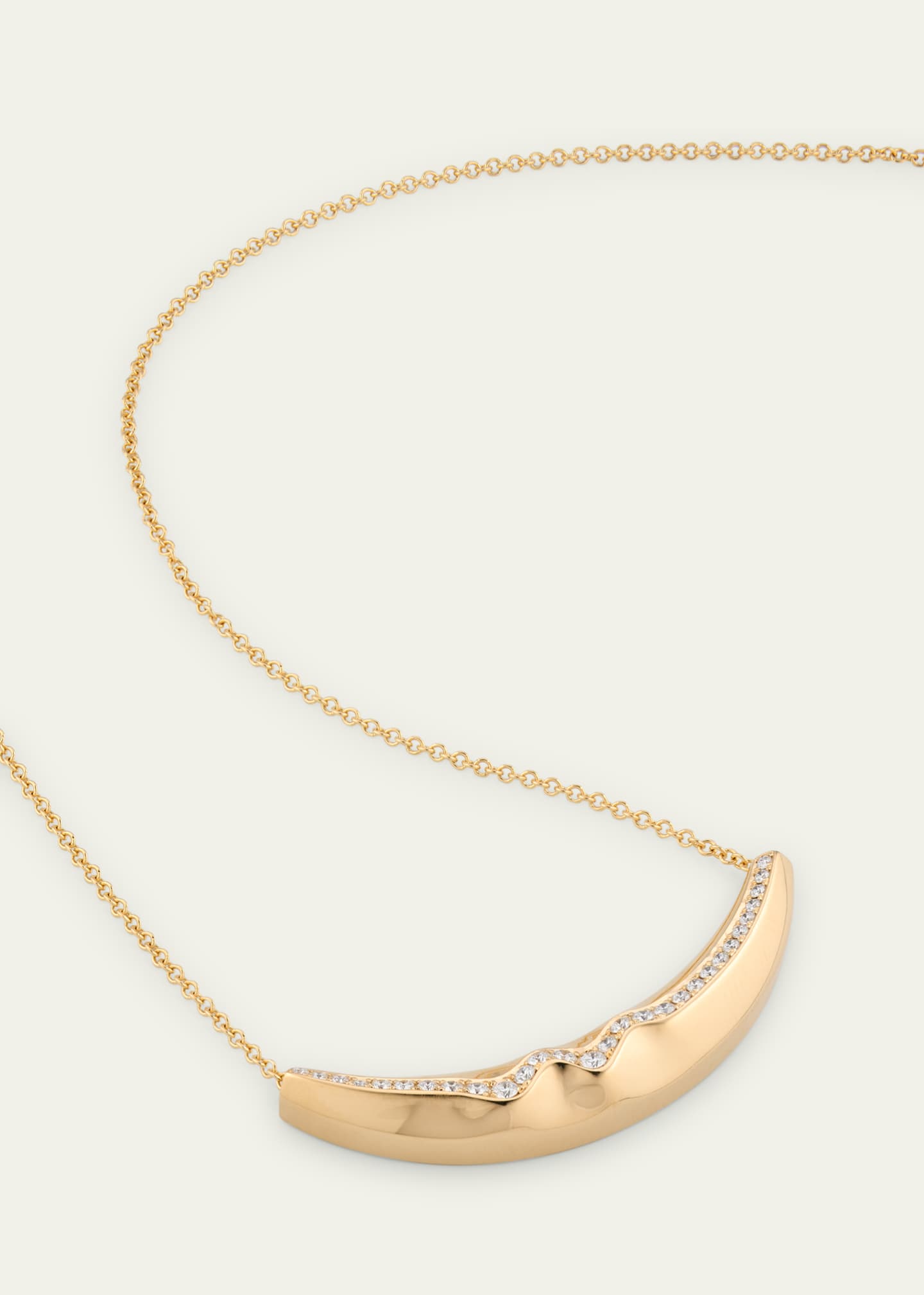 Lizzie Mandler Fine Jewelry 18K Yellow Gold Cable Chain Necklace with Pave Diamond Liquid Gold Slider Image 3 of 4