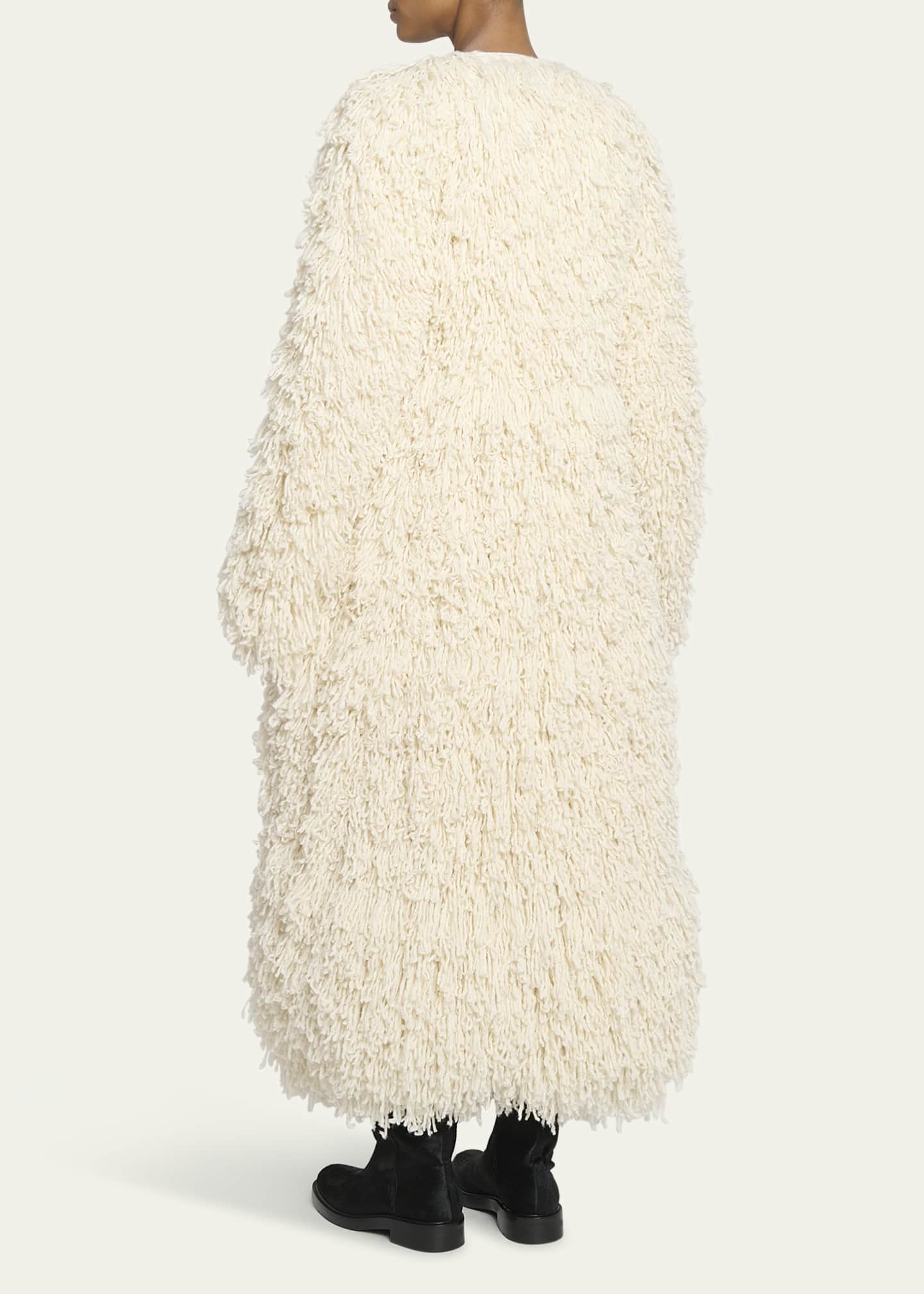 Gabriela Hearst Jantzen Loop-Knit Wool Cashmere Coat Image 3 of 5