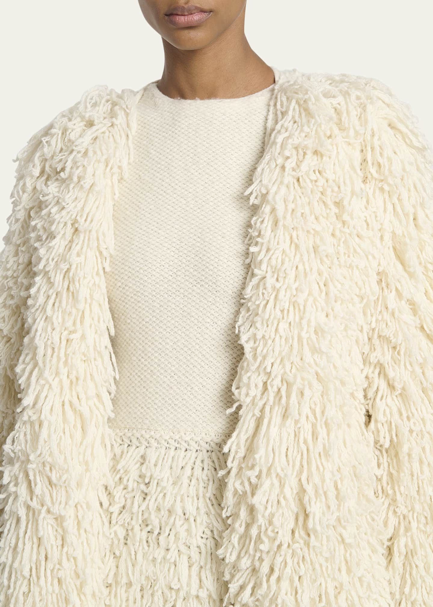 Gabriela Hearst Jantzen Loop-Knit Wool Cashmere Coat Image 5 of 5