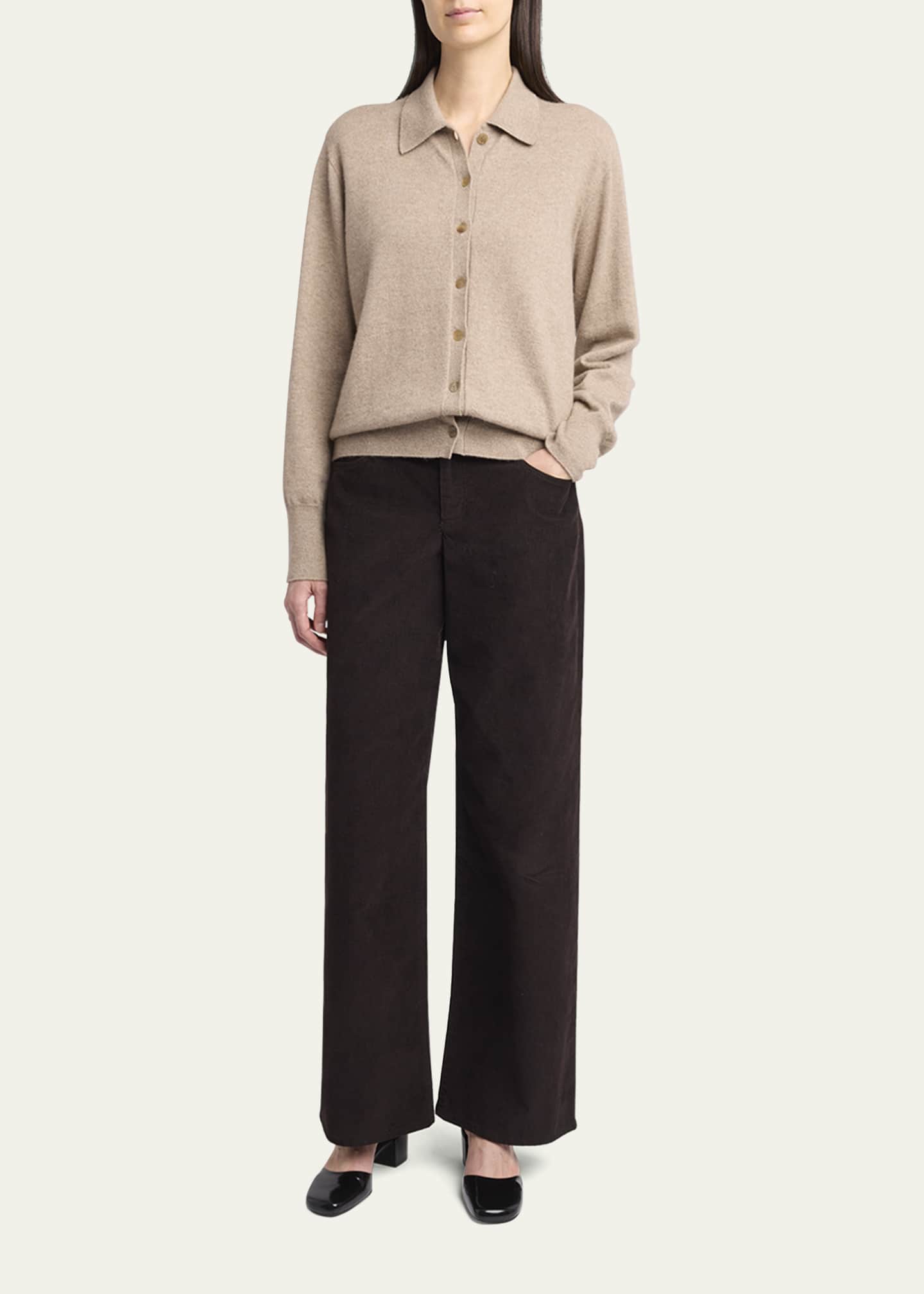 Eglitta Corduroy Straight-Leg Pants