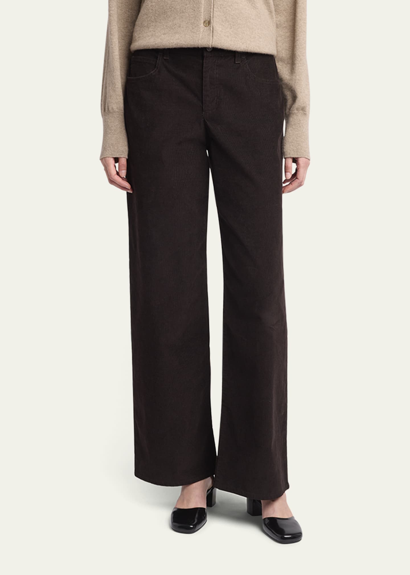 Eglitta Corduroy Straight-Leg Pants