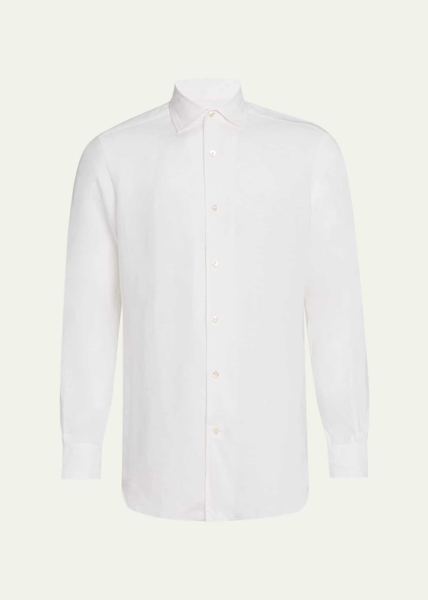 ZEGNA Men's Oasi Lino Casual Button-Down Shirt Image 1 of 5