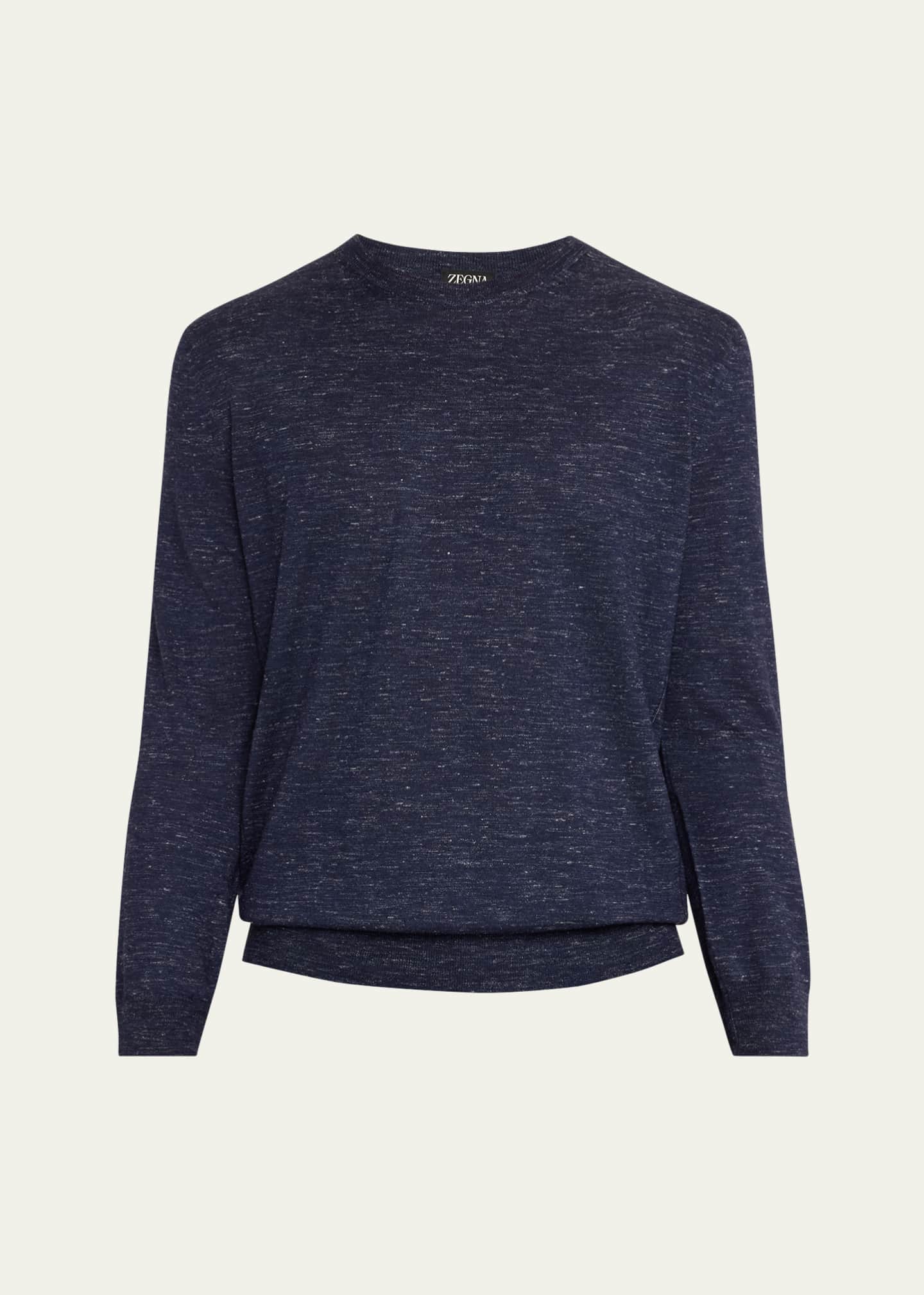 Men's Cashmere, Silk and Linen Crewneck Sweater