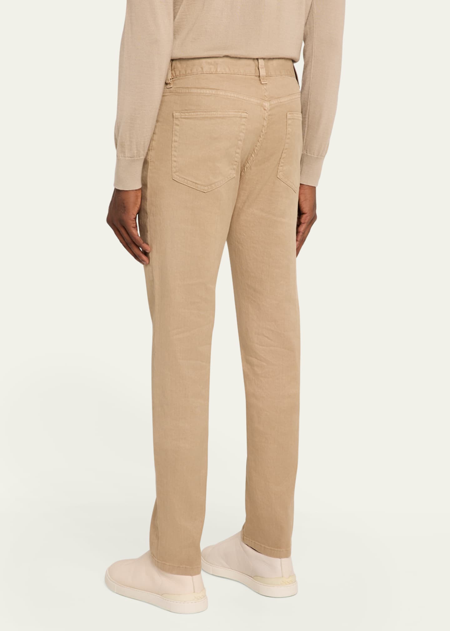 ZEGNA Men's Comfort Linen and Cotton Five-Pocket Pants Image 3 of 5
