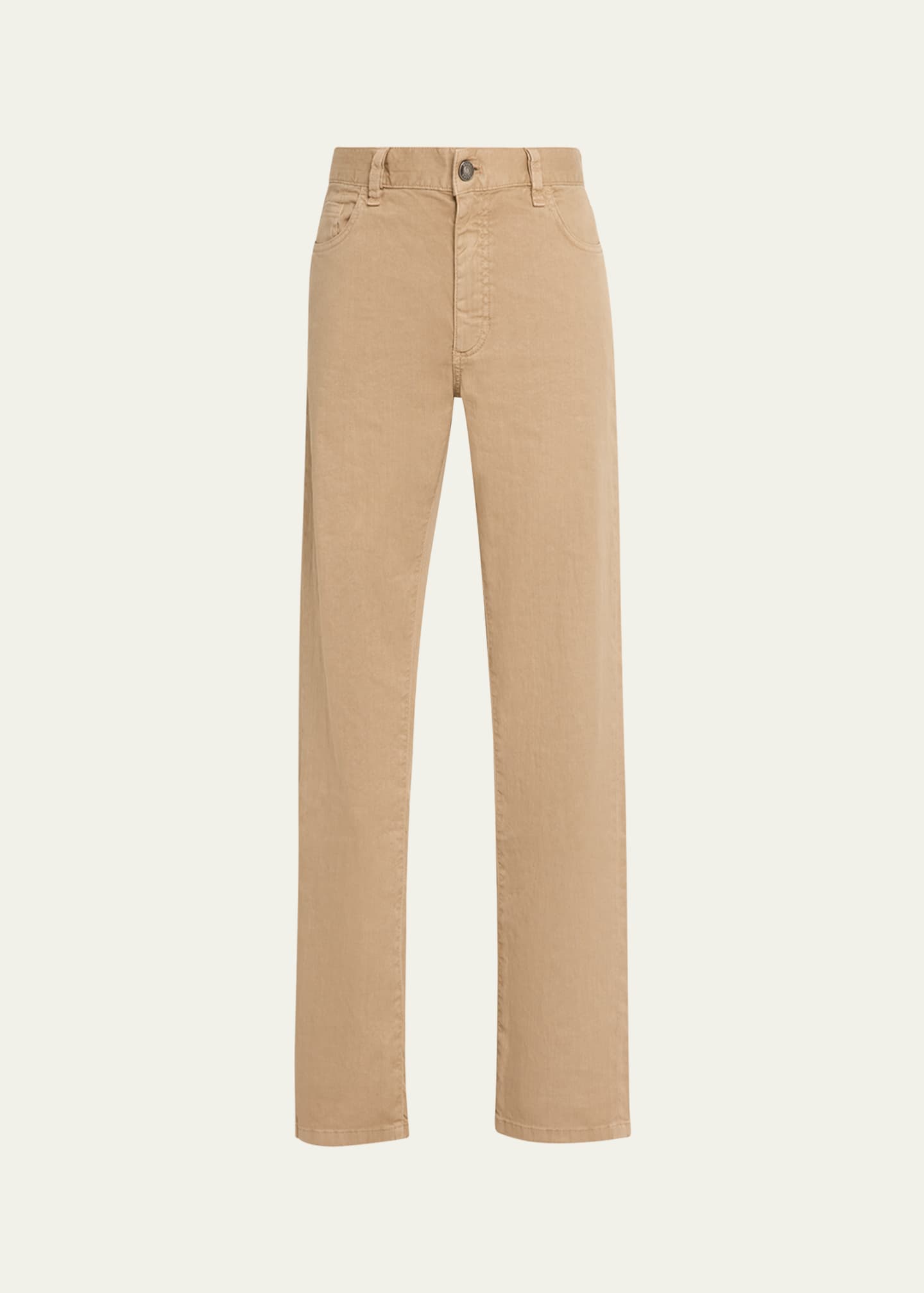 ZEGNA Men's Comfort Linen and Cotton Five-Pocket Pants Image 1 of 5