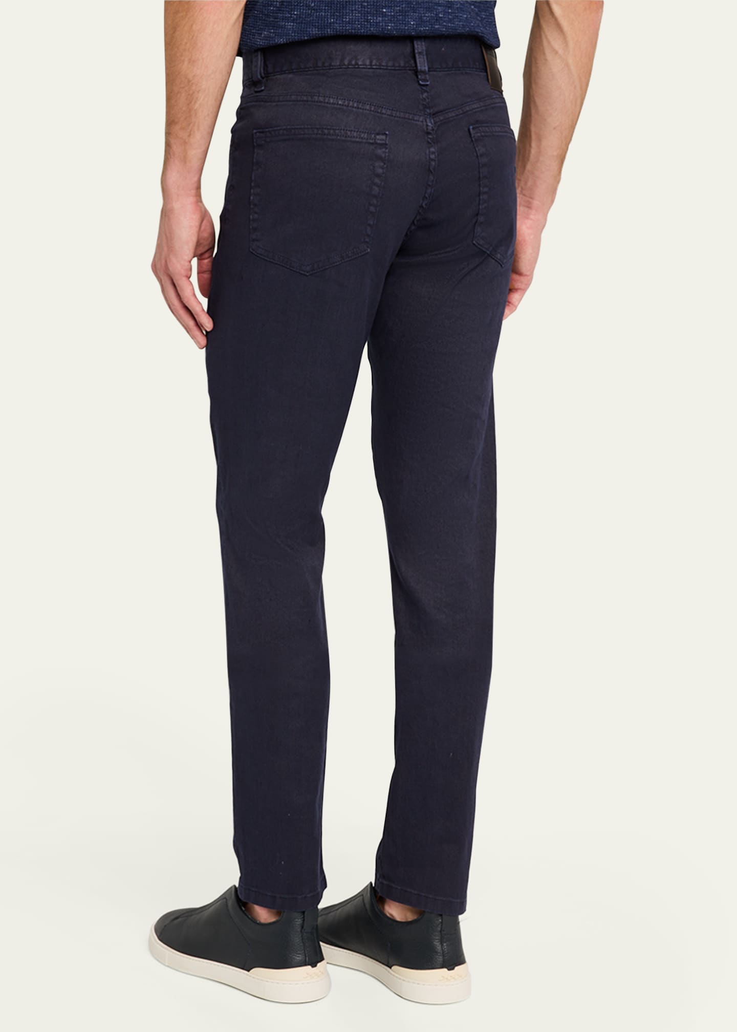 ZEGNA Men's Comfort Linen and Cotton Five-Pocket Pants Image 3 of 5
