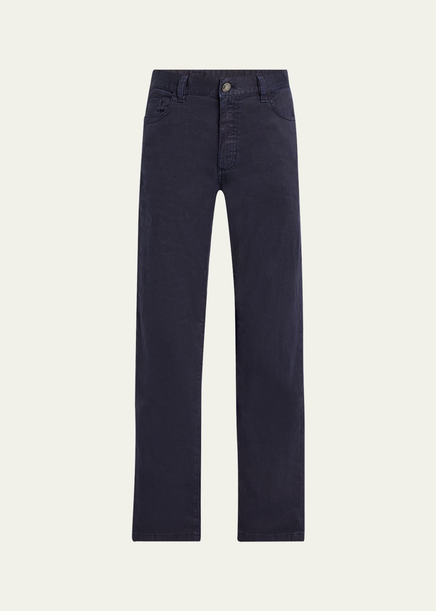 ZEGNA Men's Comfort Linen and Cotton Five-Pocket Pants Image 1 of 5