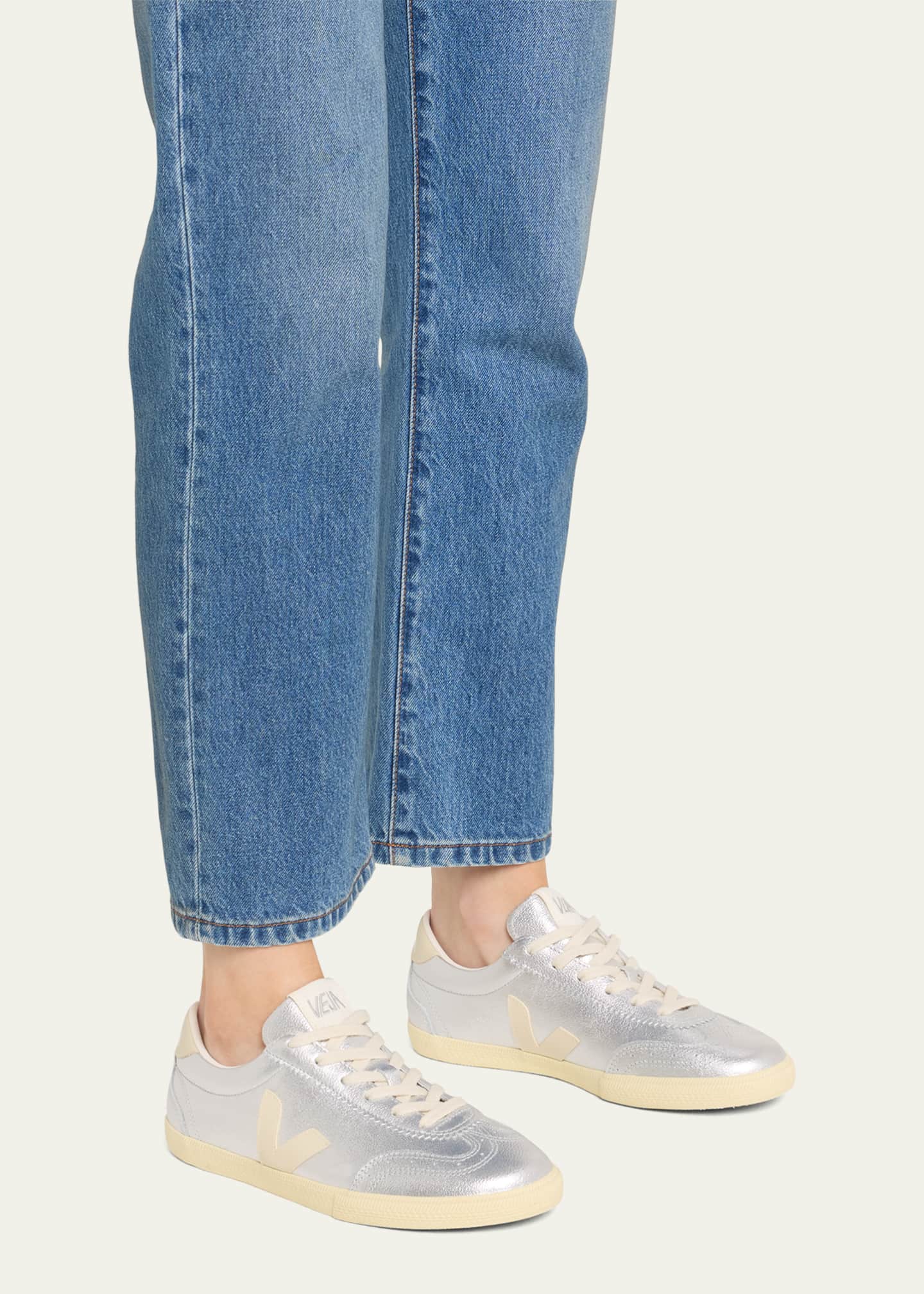 VEJA Volley Low-Top Metallic Sneakers Image 2 of 6