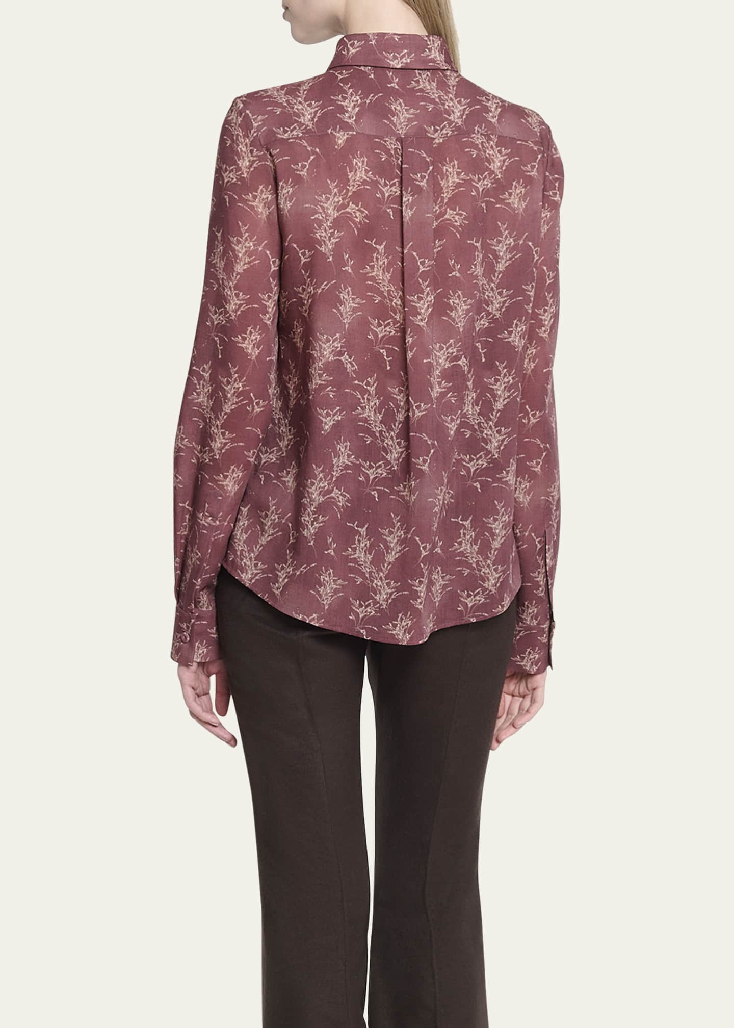 Gabriela Hearst Henri Button-Front Wool Top Image 3 of 5