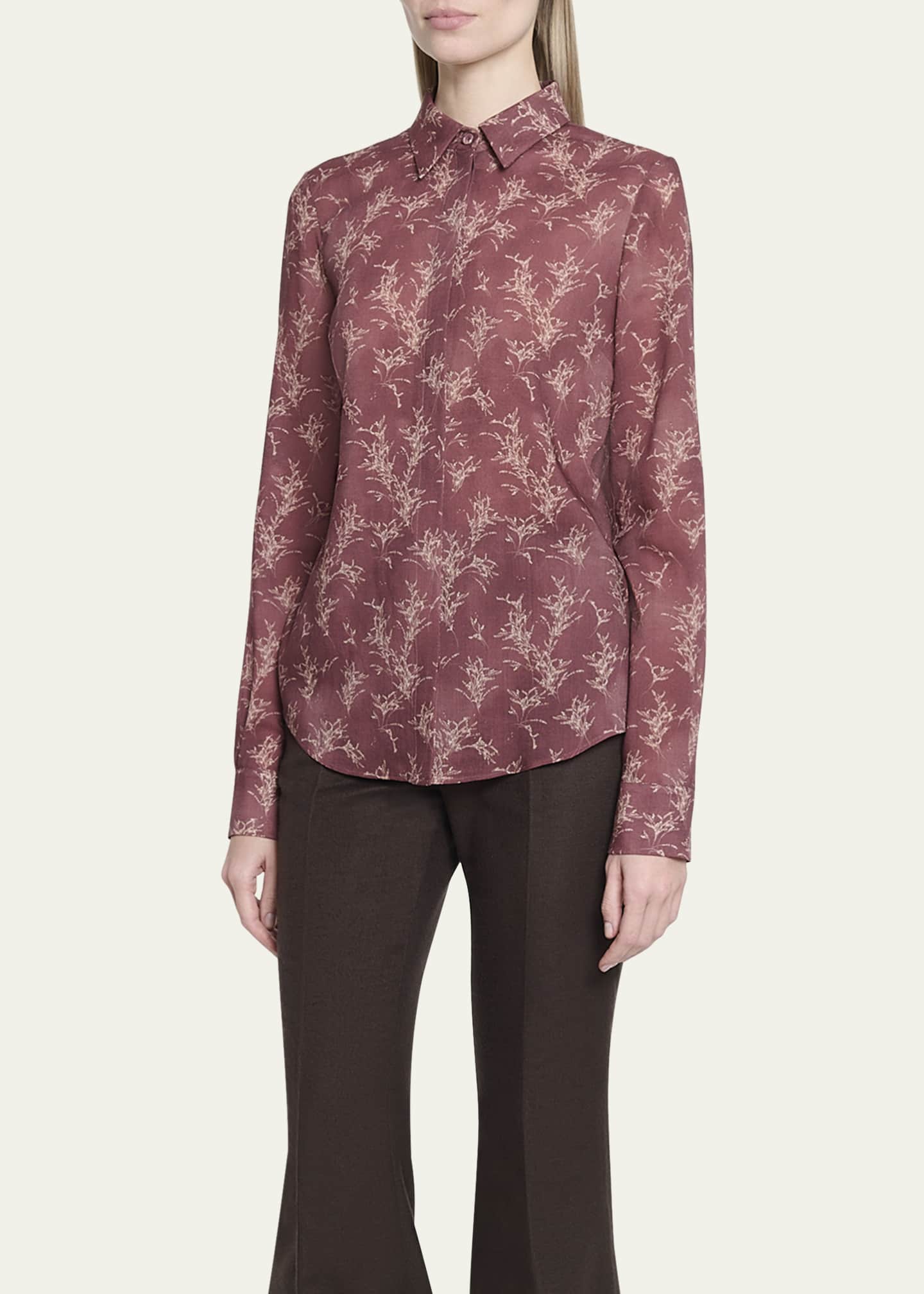 Gabriela Hearst Henri Button-Front Wool Top Image 4 of 5
