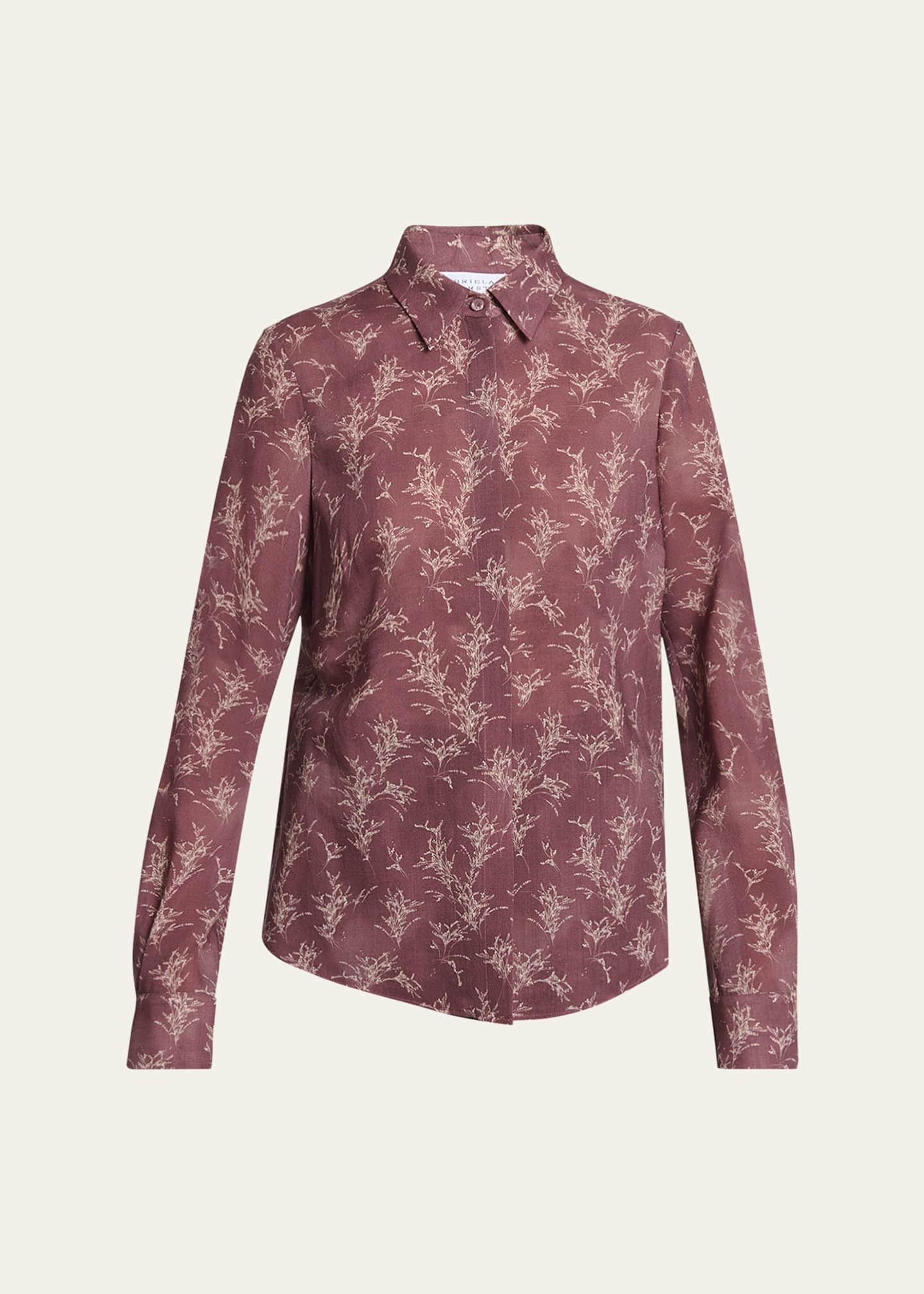 Gabriela Hearst Henri Button-Front Wool Top Image 1 of 5