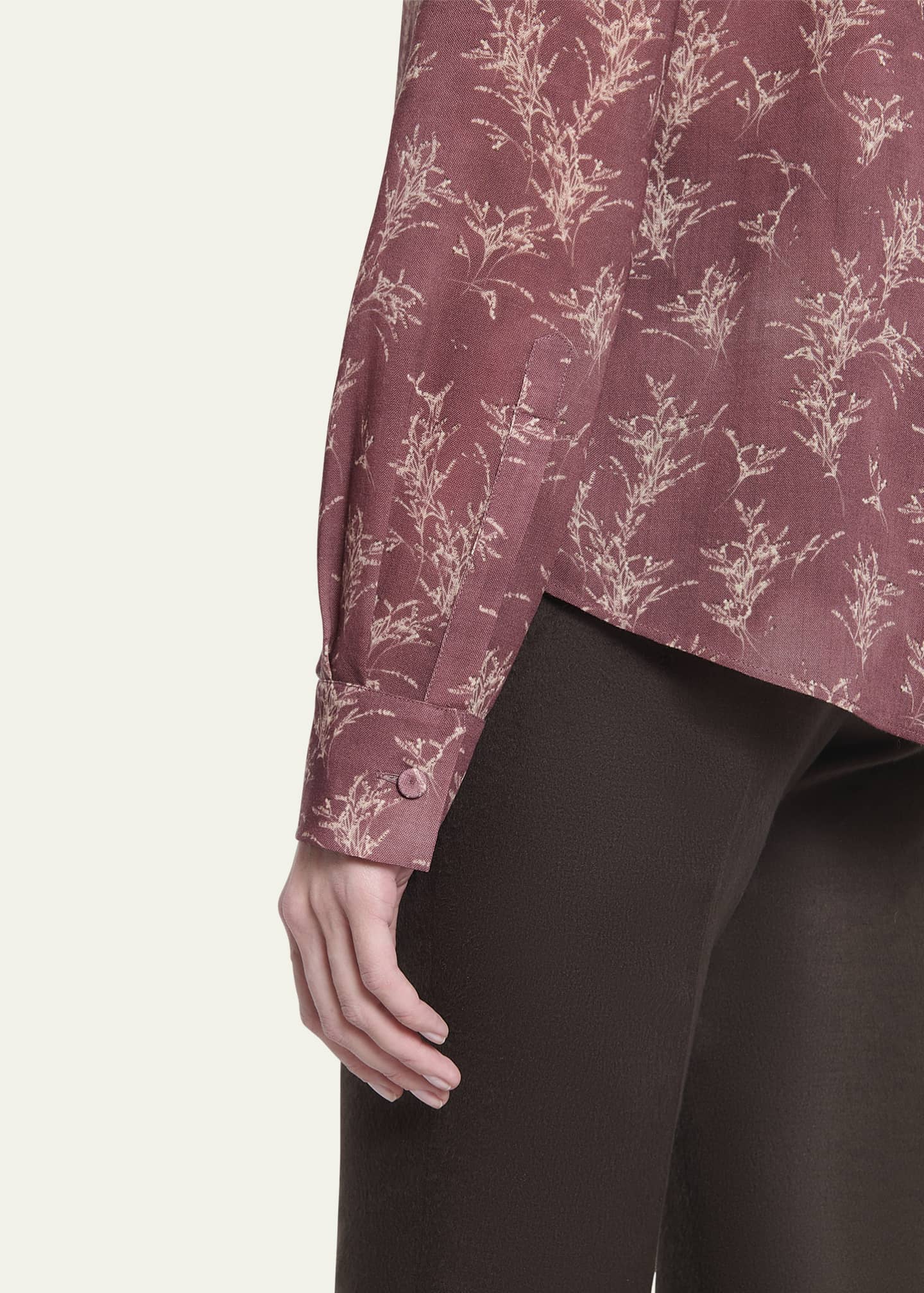 Gabriela Hearst Henri Button-Front Wool Top Image 5 of 5