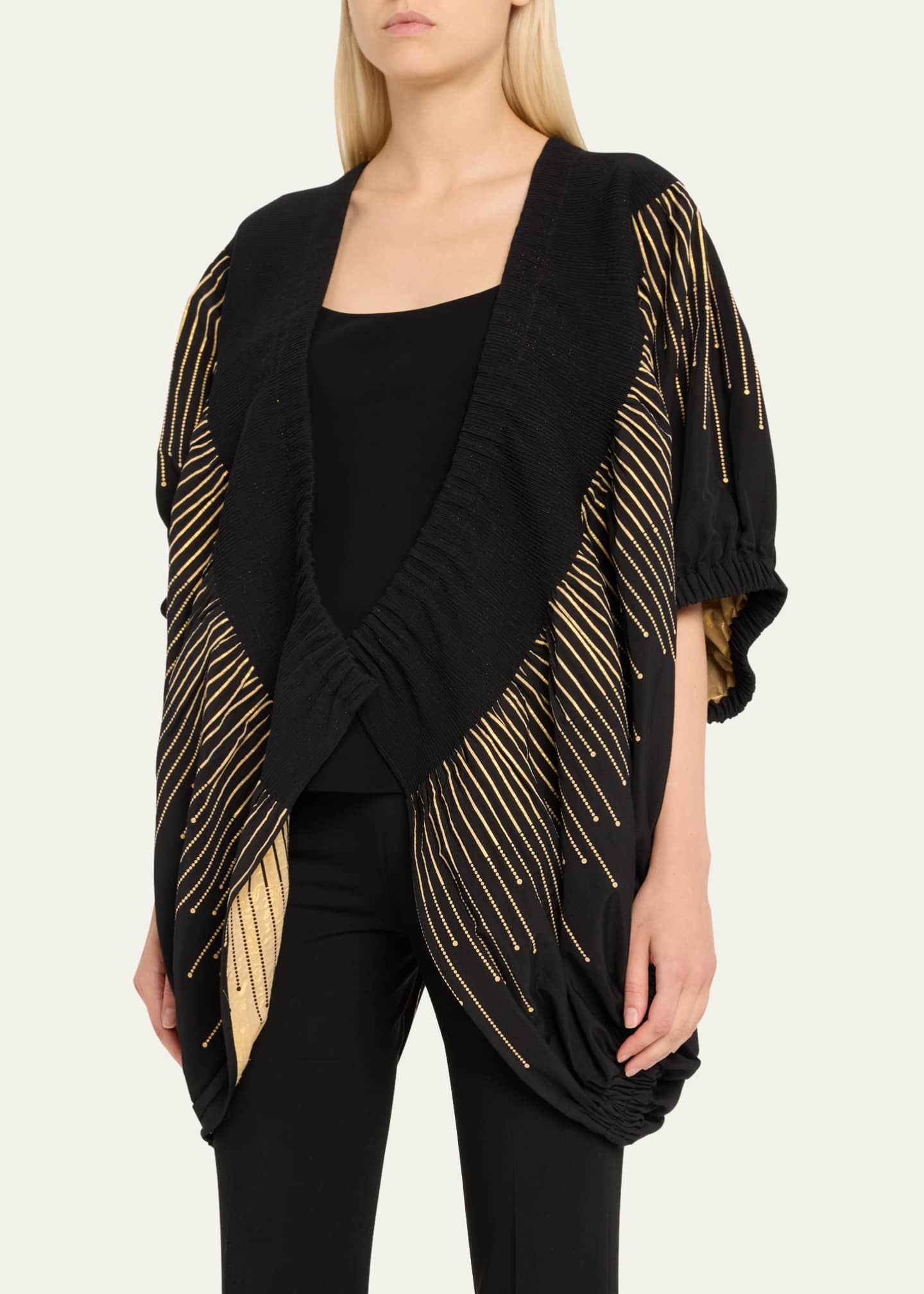 Zero + Maria Cornejo Evia Cotton Voile Shrug Image 4 of 5