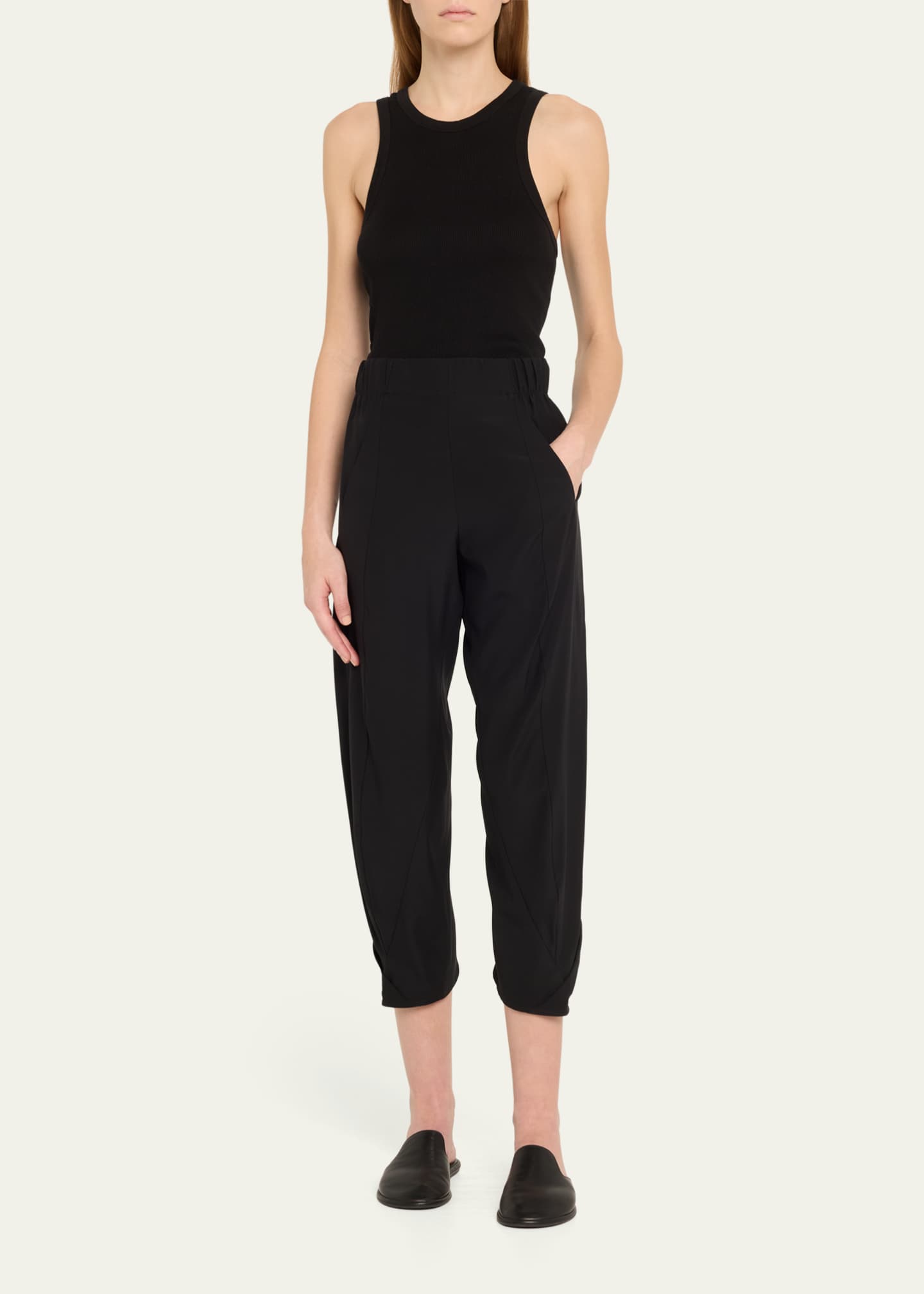 Zero + Maria Cornejo Akeo Cropped Silk Pants Image 2 of 5