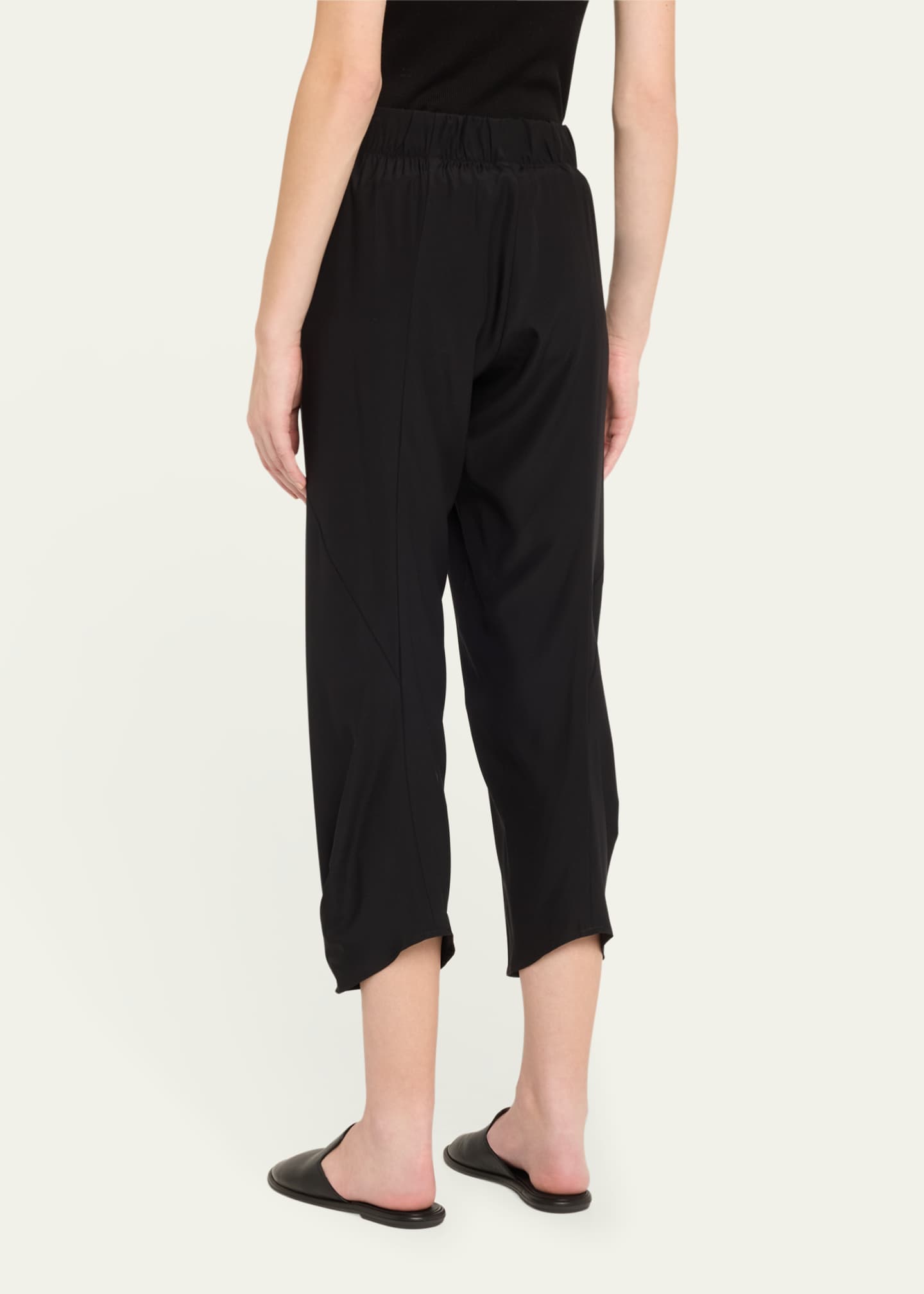 Zero + Maria Cornejo Akeo Cropped Silk Pants Image 3 of 5