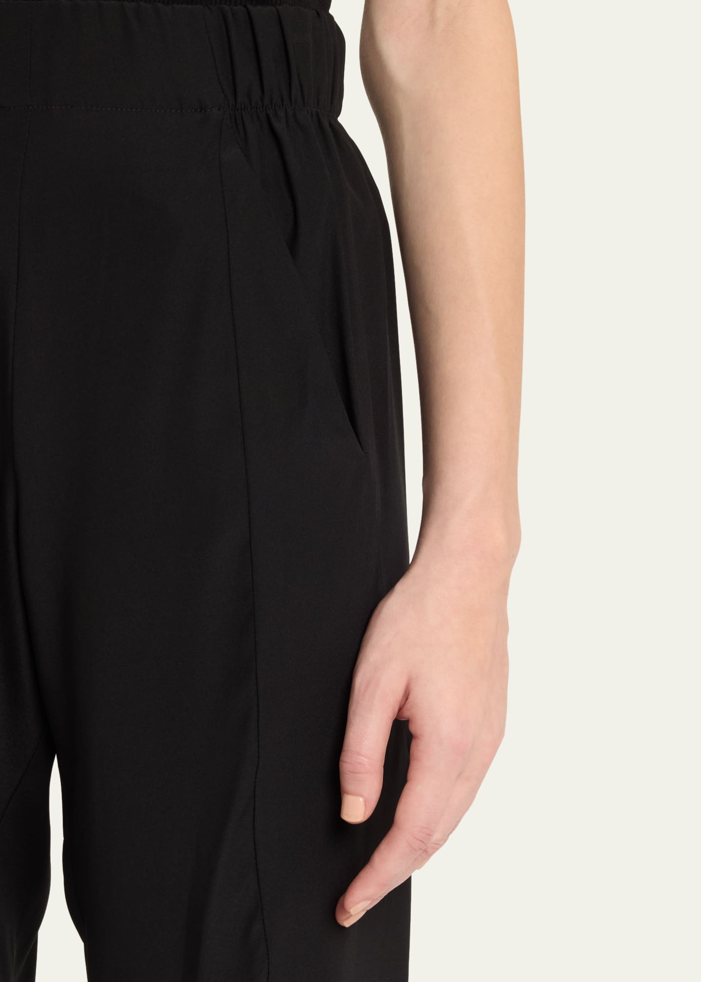 Zero + Maria Cornejo Akeo Cropped Silk Pants Image 5 of 5