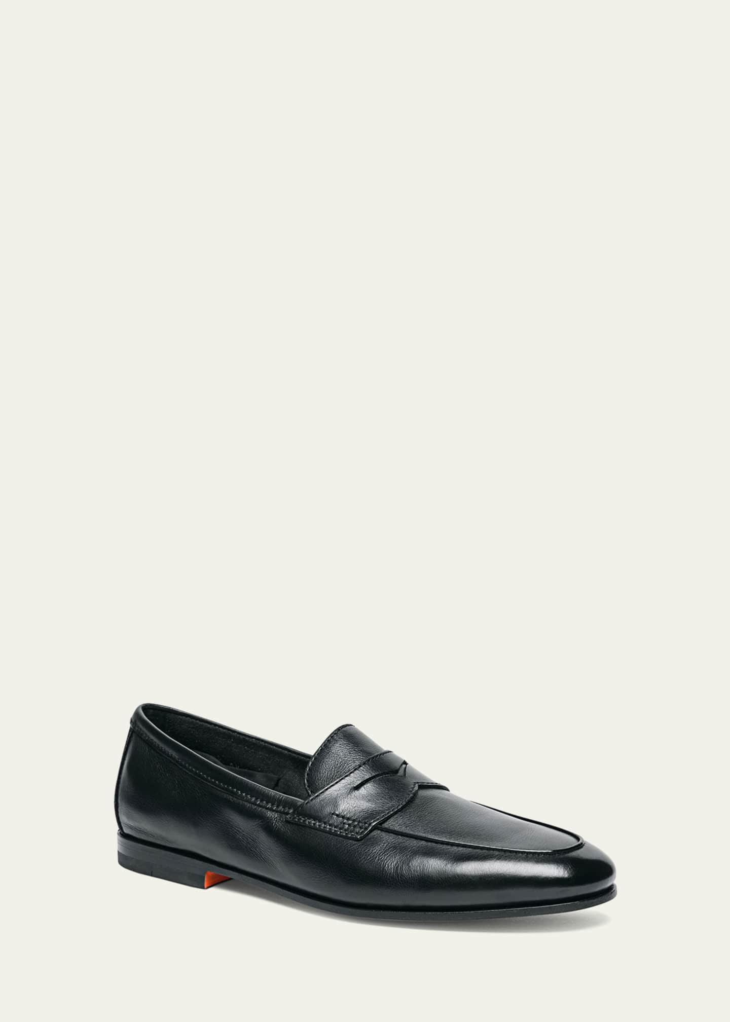 Santoni Men's Carlos Reverse Goodyear Leather Loafers Image 2 of 2