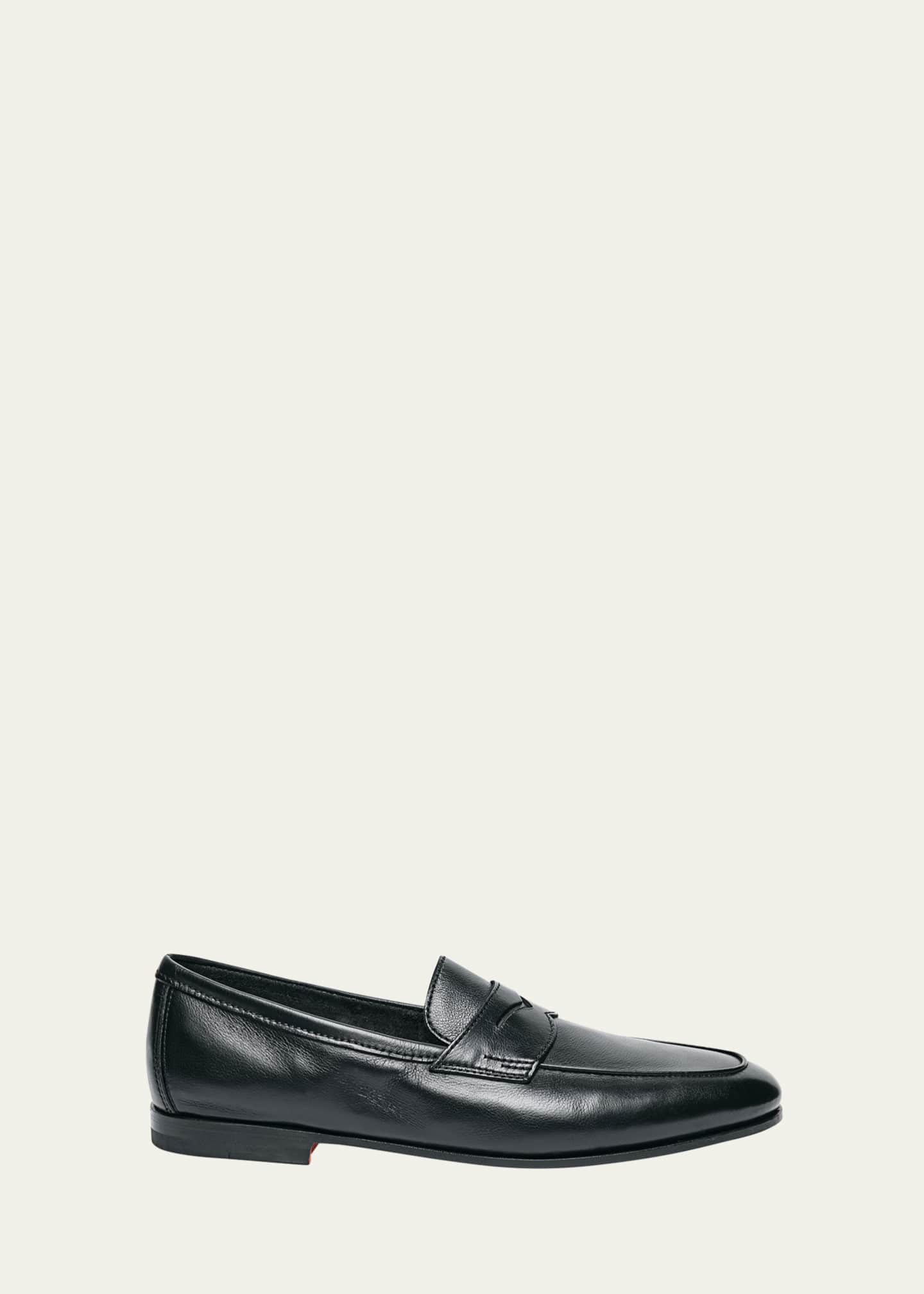 Santoni Men's Carlos Reverse Goodyear Leather Loafers Image 1 of 2