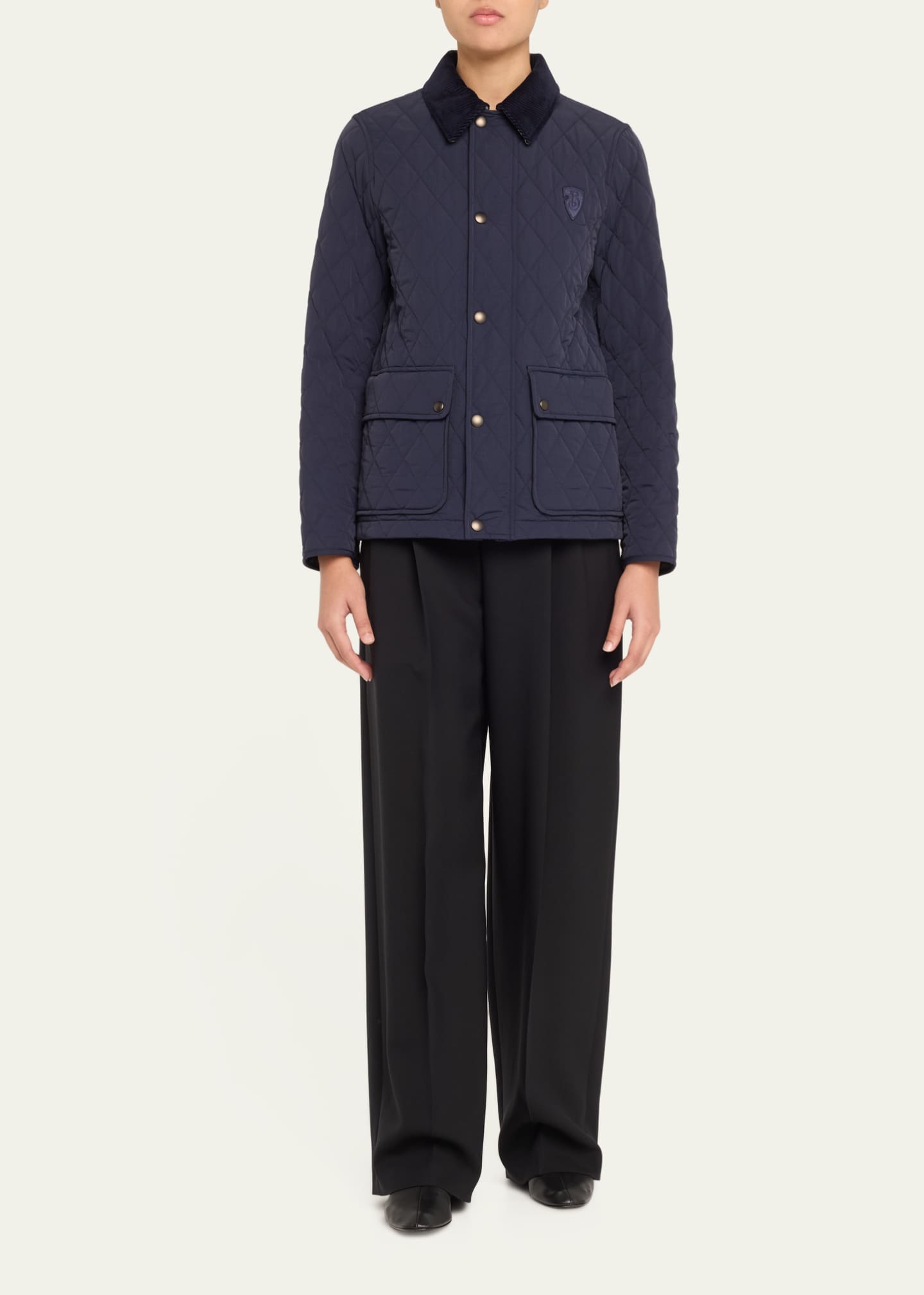Burberry Quilted Fitted Jacket Image 2 of 5