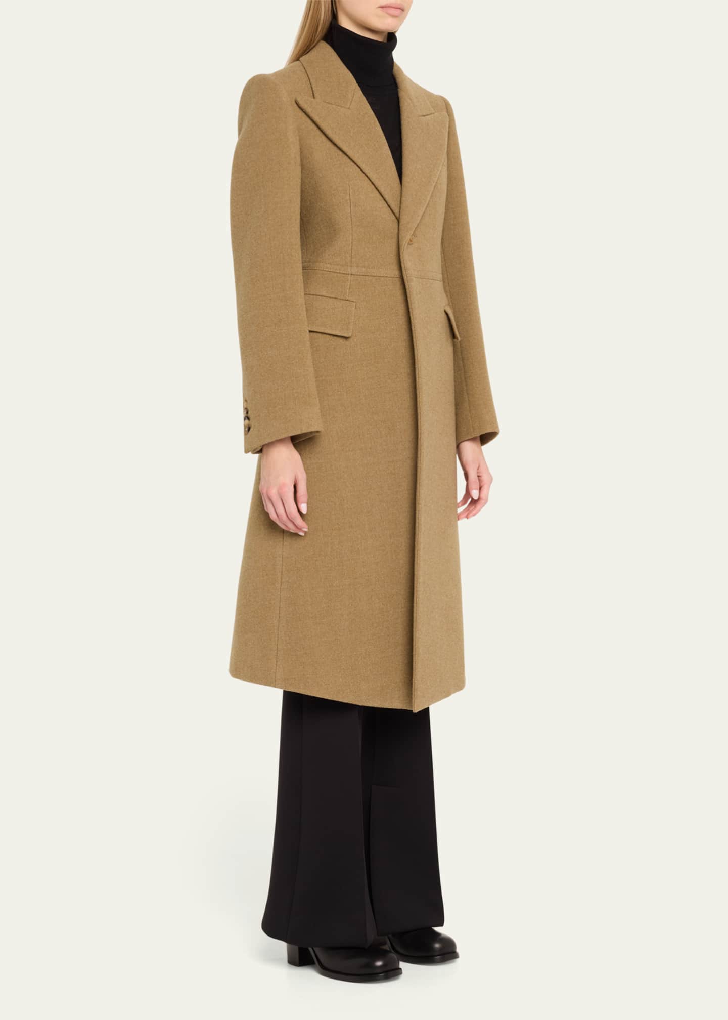 Burberry Tailored Wool Silk Melange Coat Image 4 of 5