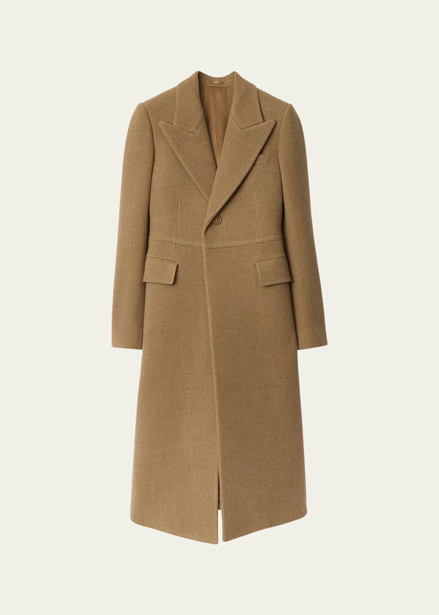 Burberry Tailored Wool Silk Melange Coat Image 1 of 5