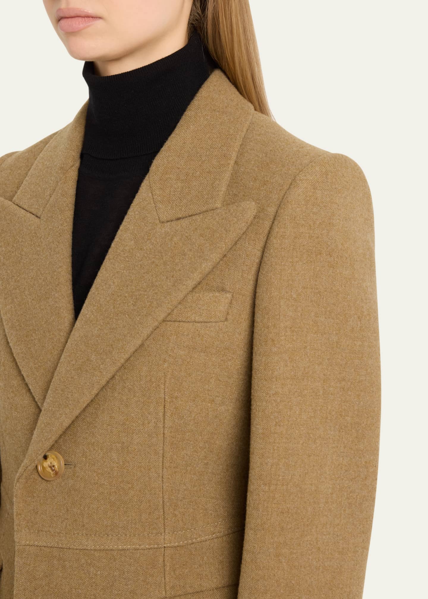 Burberry Tailored Wool Silk Melange Coat Image 5 of 5