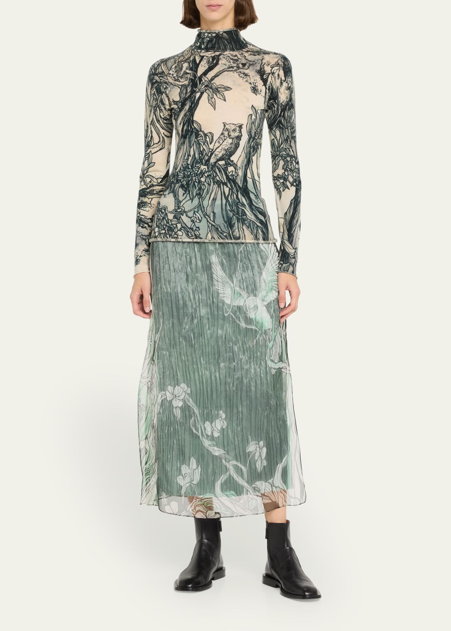 Jupe Jason Wu à Taches (spotted) Et Volants - Taille 8 / M - Longueur Au-dessus Du Genou