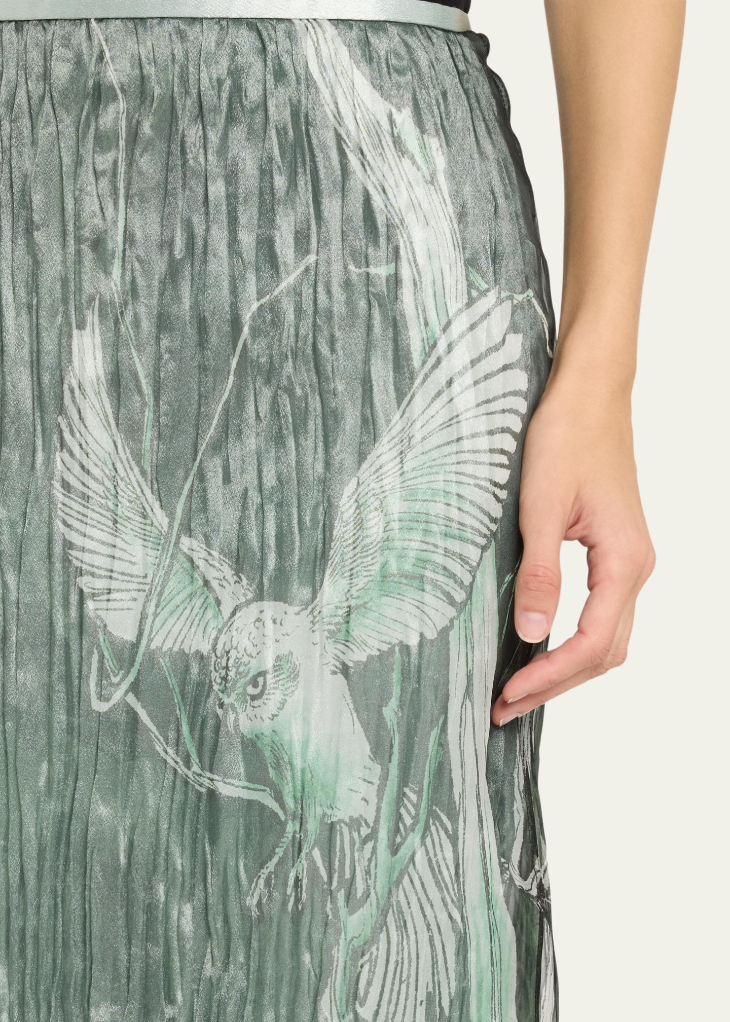 Jupe Jason Wu Femme à Motifs Plumes Et Volants - Taille 8 / M - Occasion Excellent état