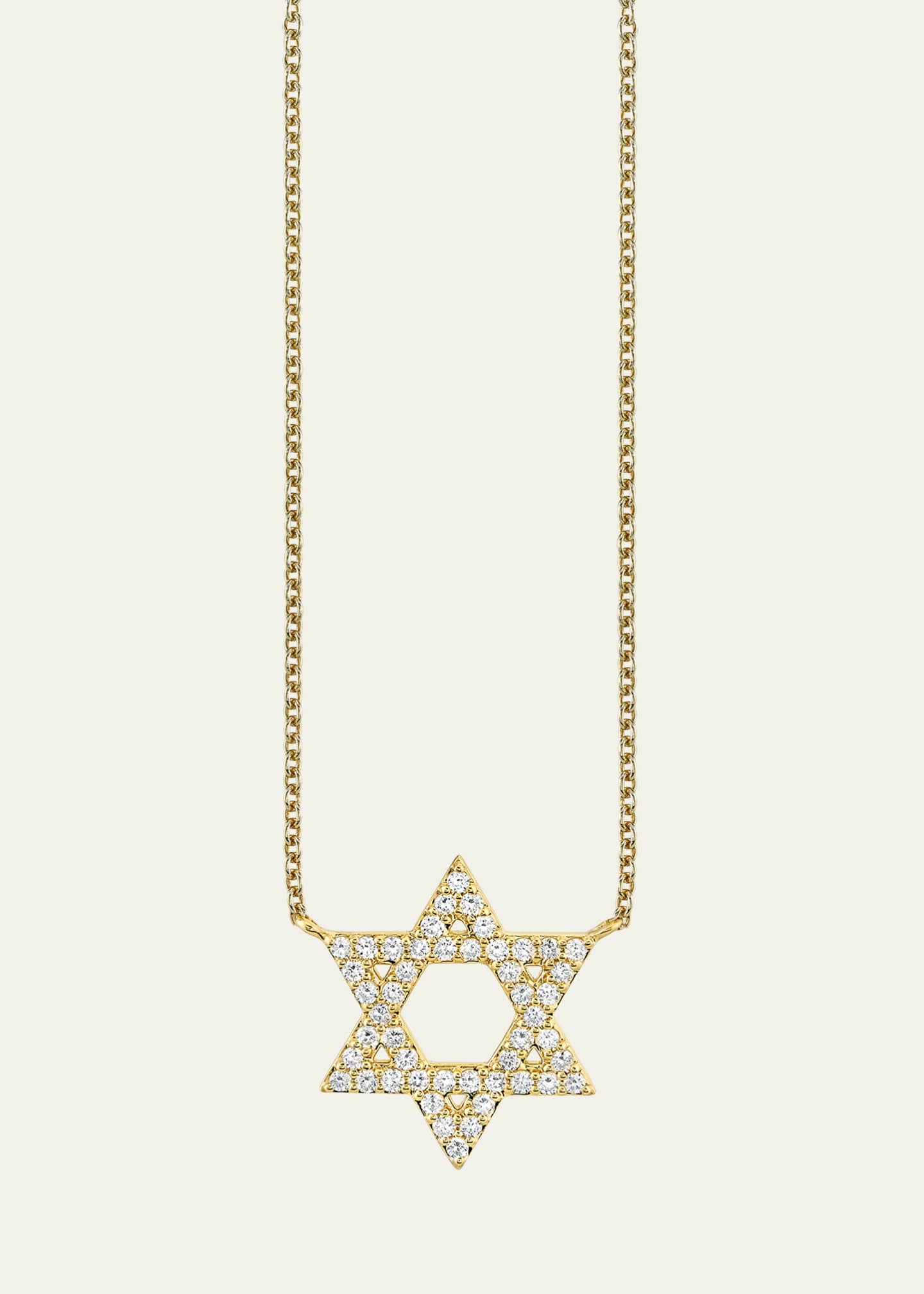 Sydney Evan 14K Yellow Gold and Diamond Star of David Necklace
