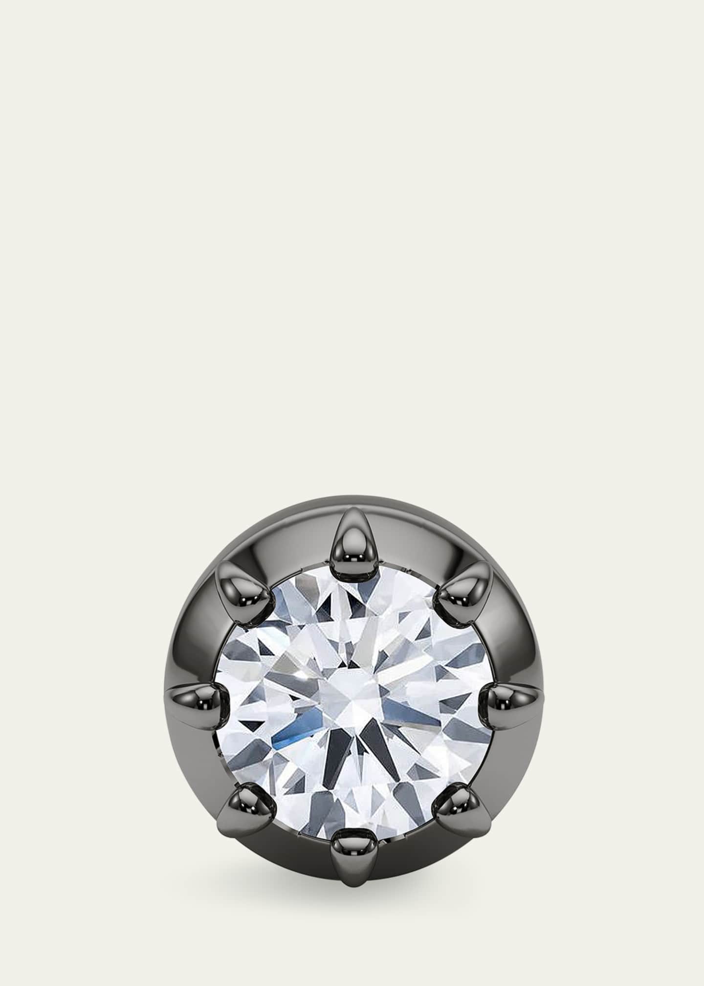 HauteCarat 18K Georgian Cut Lab Grown Diamond Stud Earrings, 2.0tcw Image 4 of 4