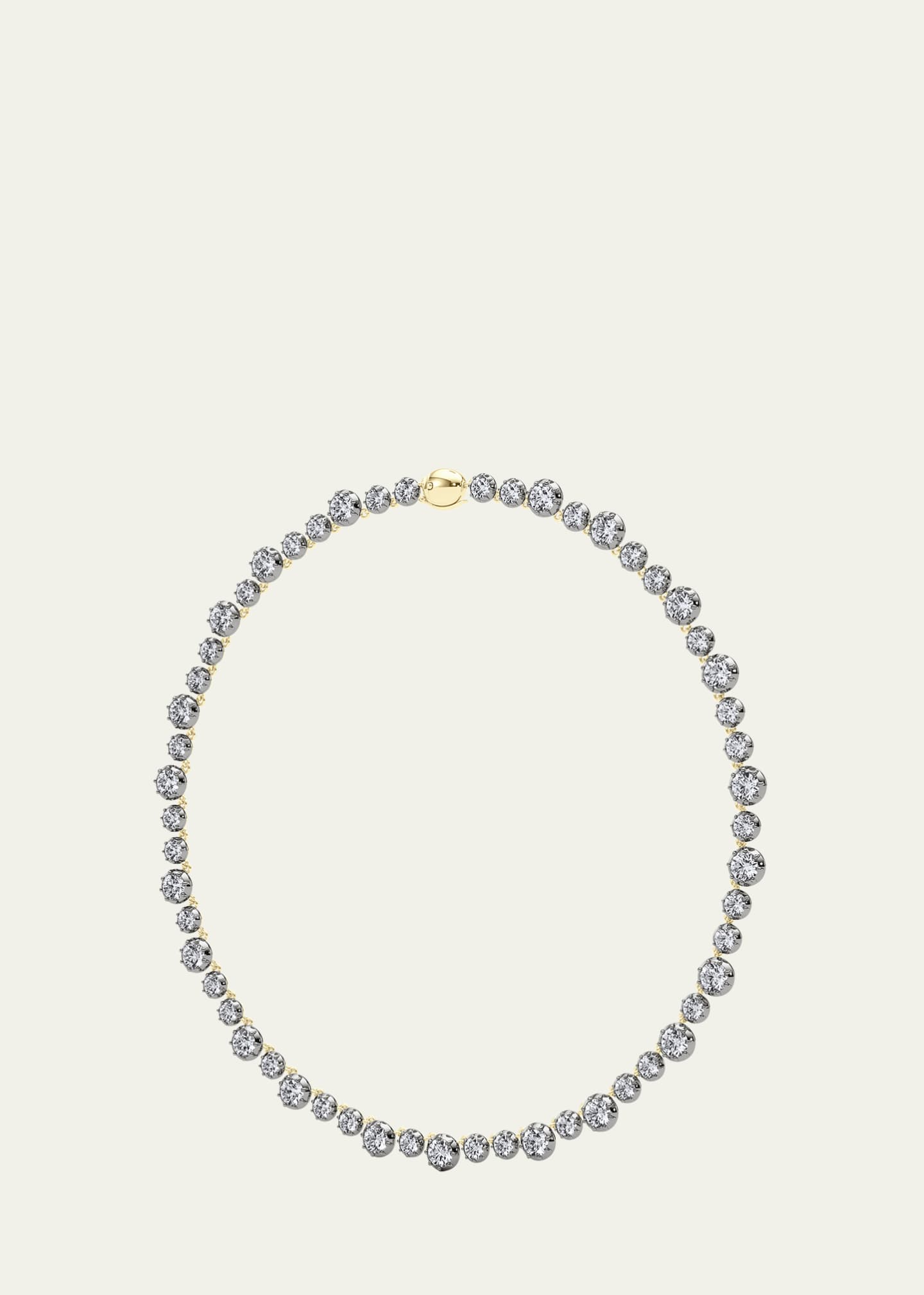 HauteCarat 18K Georgian Cut Lab Grown Diamond Necklace Image 1 of 4