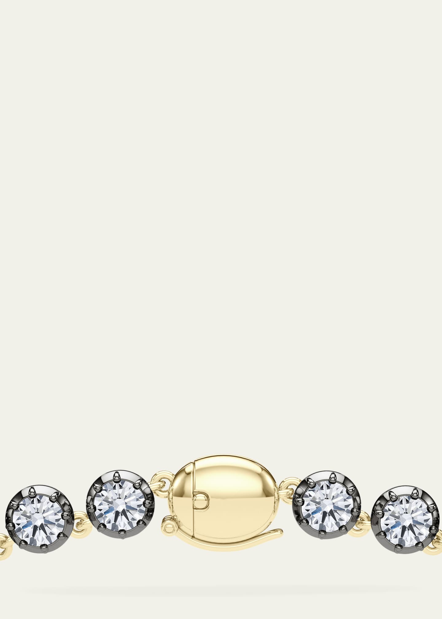 HauteCarat 18K Georgian Cut Lab Grown Diamond Necklace Image 4 of 4