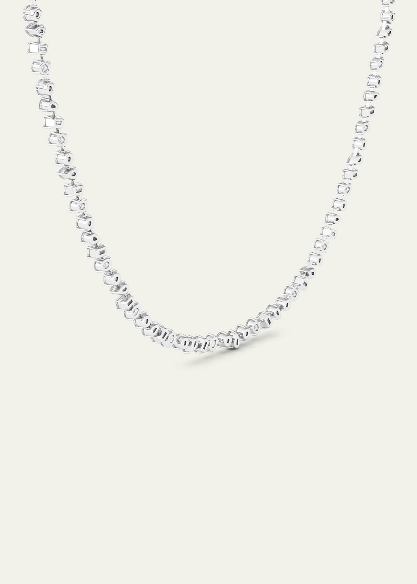 HauteCarat 18K Mixed Shape Lab Grown Diamond Necklace Image 2 of 3