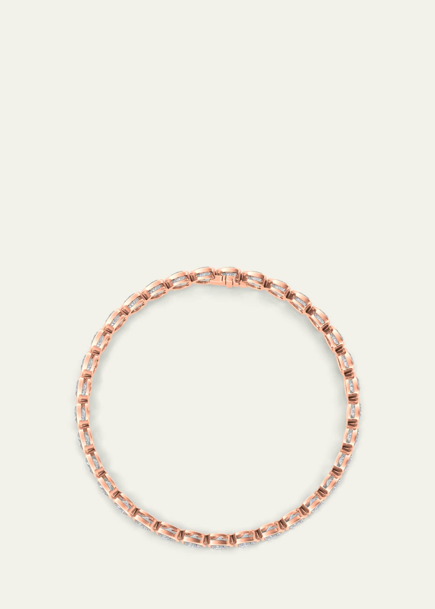 HauteCarat 18K Heart Shape Bezel Lab Grown Diamond Bracelet Image 3 of 3