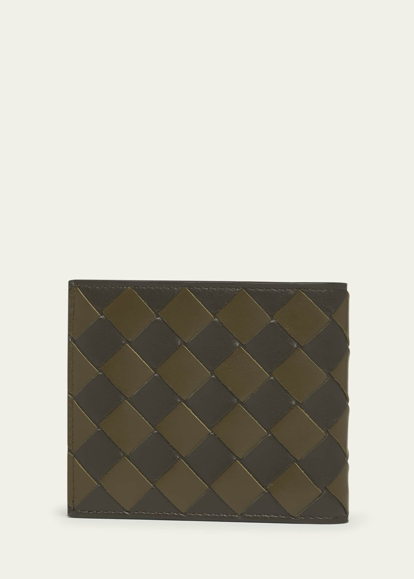 Bottega Veneta Men's Bicolor Intrecciato Bifold Wallet Image 3 of 4