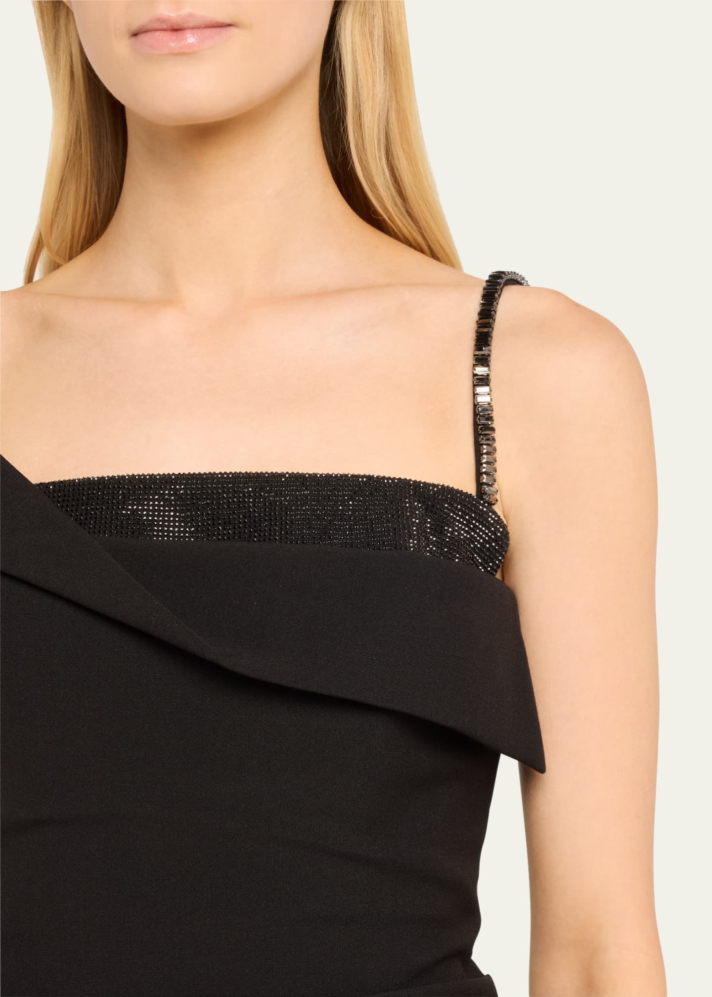 Roland Mouret Crystal Crepe Mini Dress Image 5 of 5