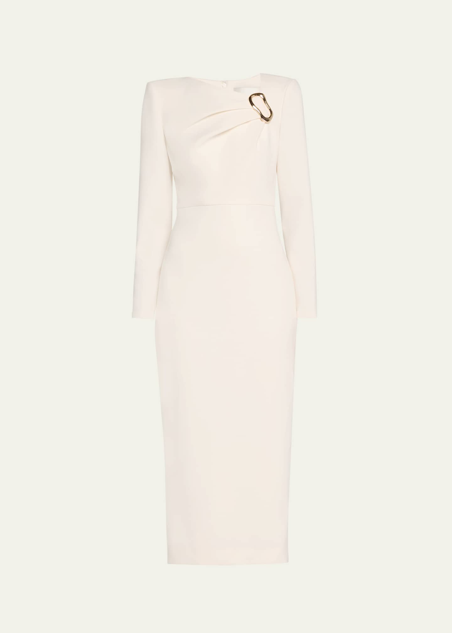 Roland Mouret Buckle Crepe Midi Dress Image 1 of 5