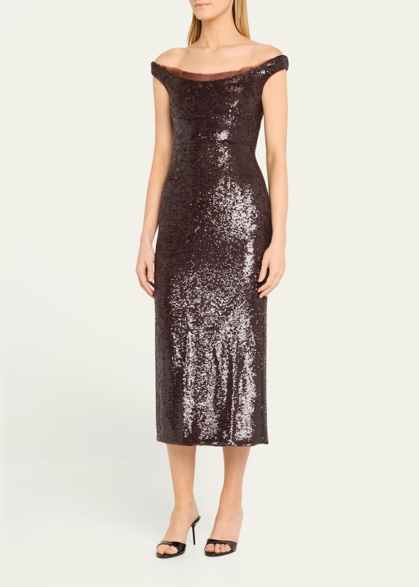 green emerald velvet dress Dazzling Moi Glitter Sleeveless Midi Dress main image 1