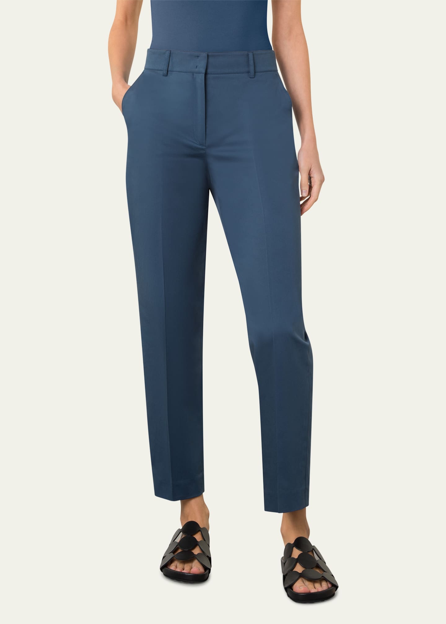 Akris punto Feryn Tapered-Leg Ankle Pants Image 2 of 5