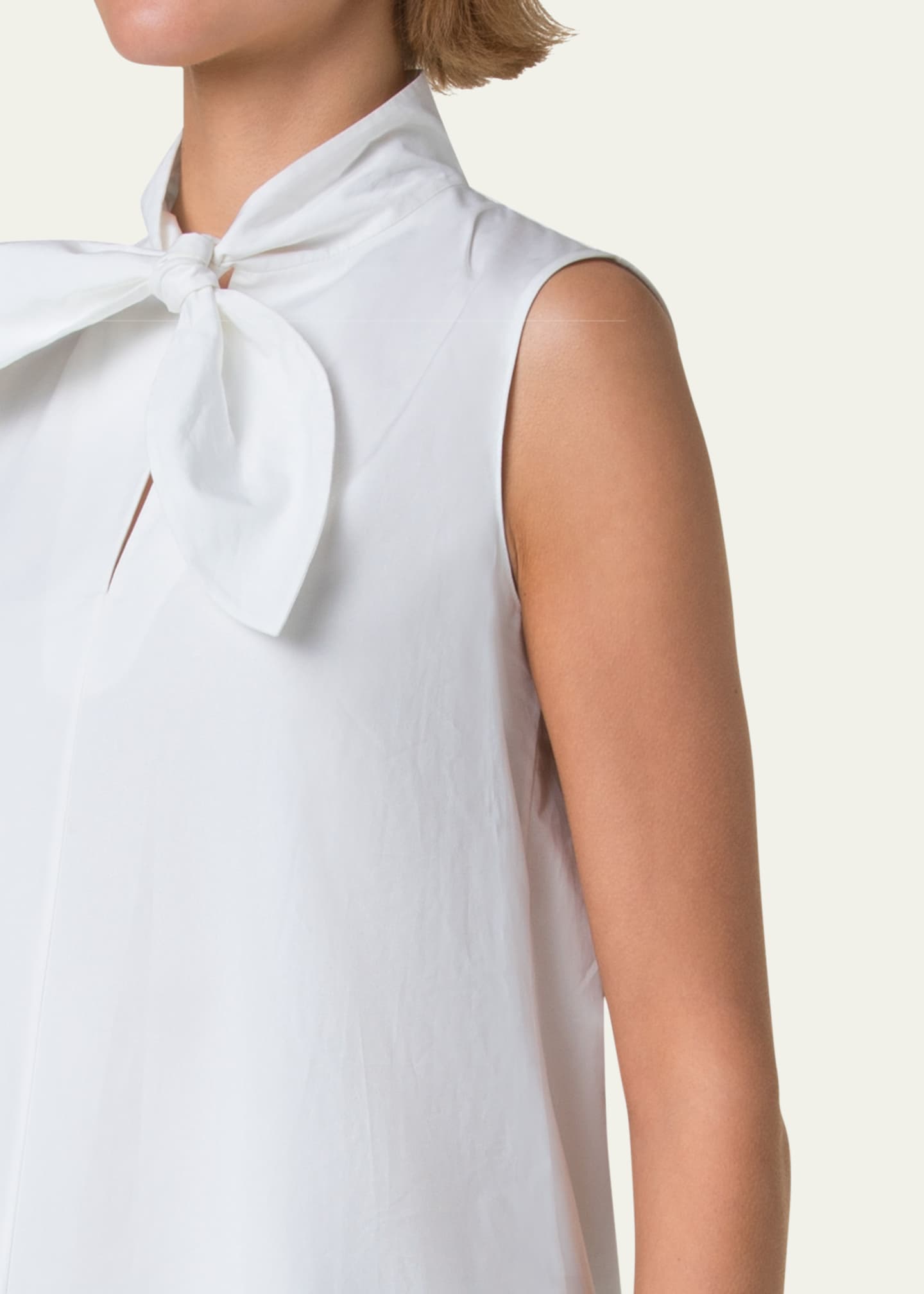 Akris punto Tie Knot Heavy Cotton Poplin Blouse Image 5 of 5