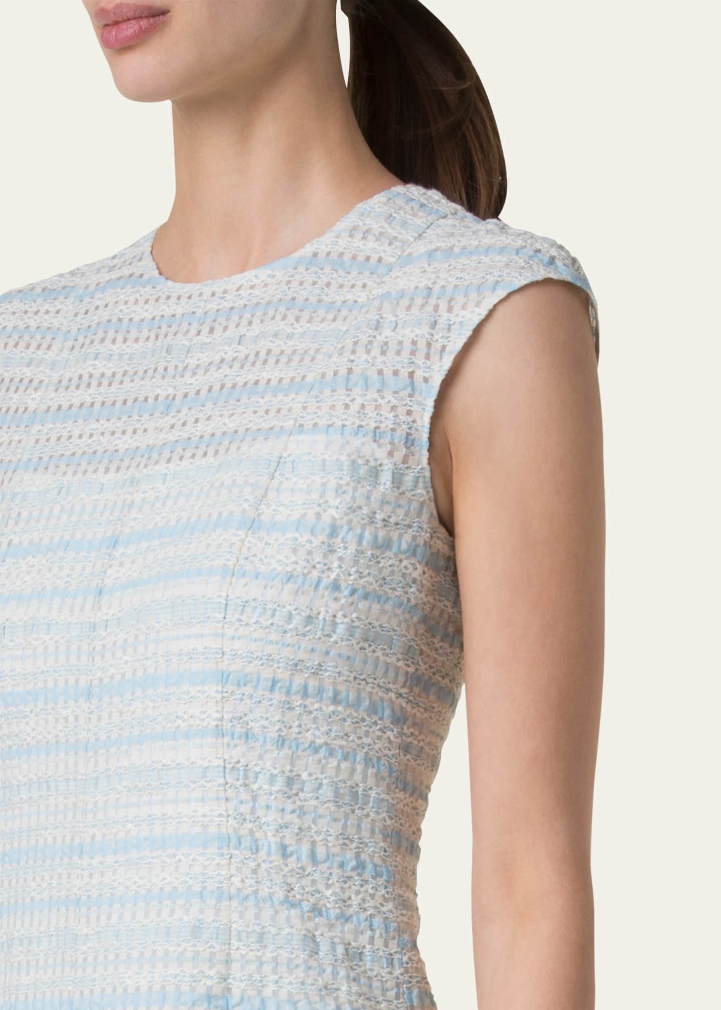 Akris punto Tweed Fit-Flare Mini Dress Image 4 of 4