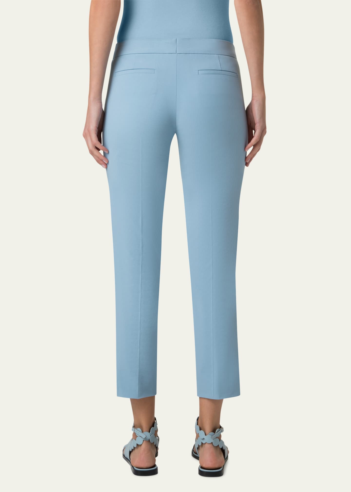 Akris punto Frankie Gabardine Cropped Pants Image 3 of 5