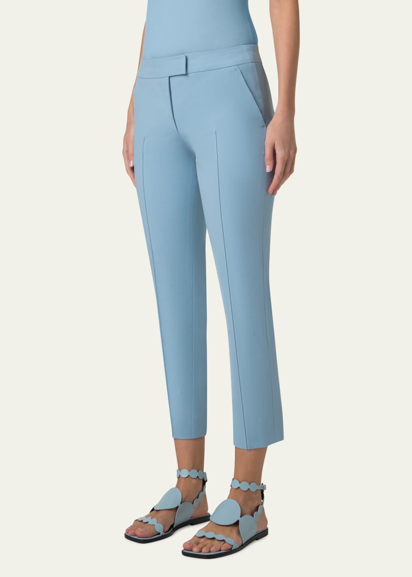 Akris punto Frankie Gabardine Cropped Pants Image 4 of 5