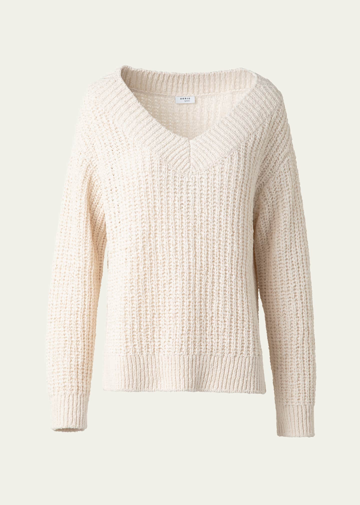 Akris punto Loose Summer Tweed Knit Sweater Image 1 of 5