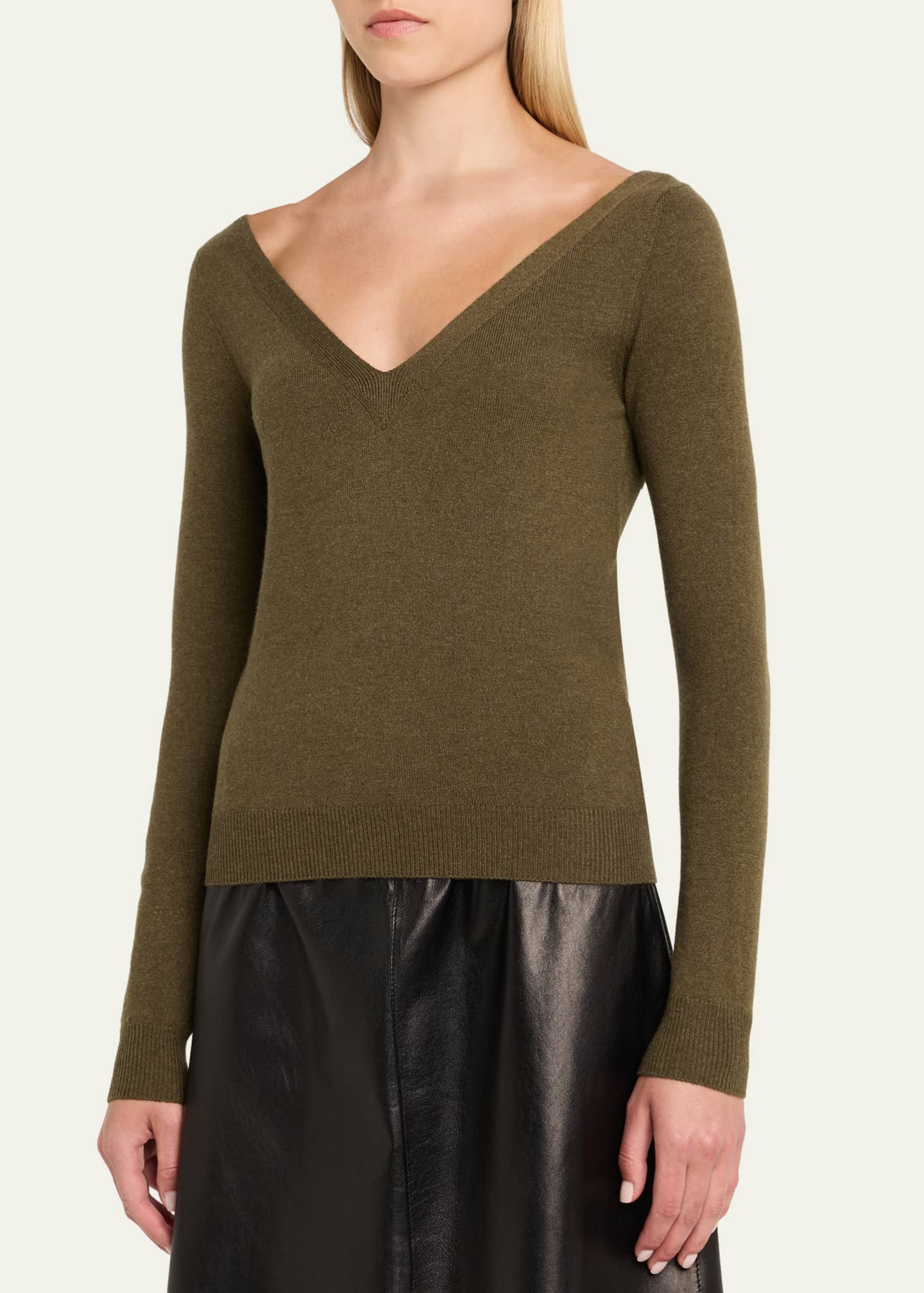 その他 Saint Laurent FW24 V-NECK SWEATSHIRT (803146 Y36SW1000) SAINT LAURENT V Neck Sweatshirt | lncc | REVERSIBLE
