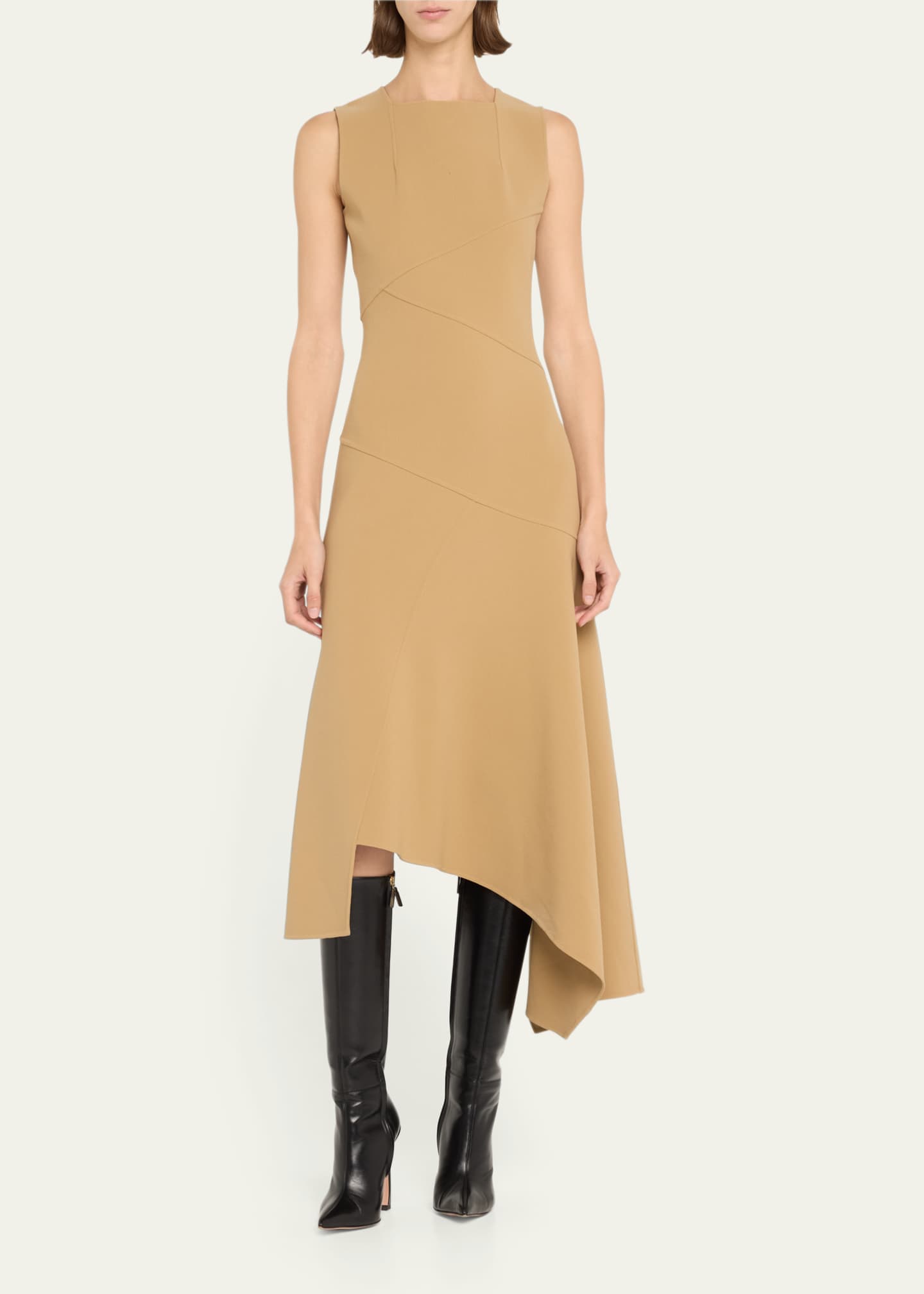 Michael Kors Collection Handkerchief Sheath Midi Wool Dress Bergdorf Goodman