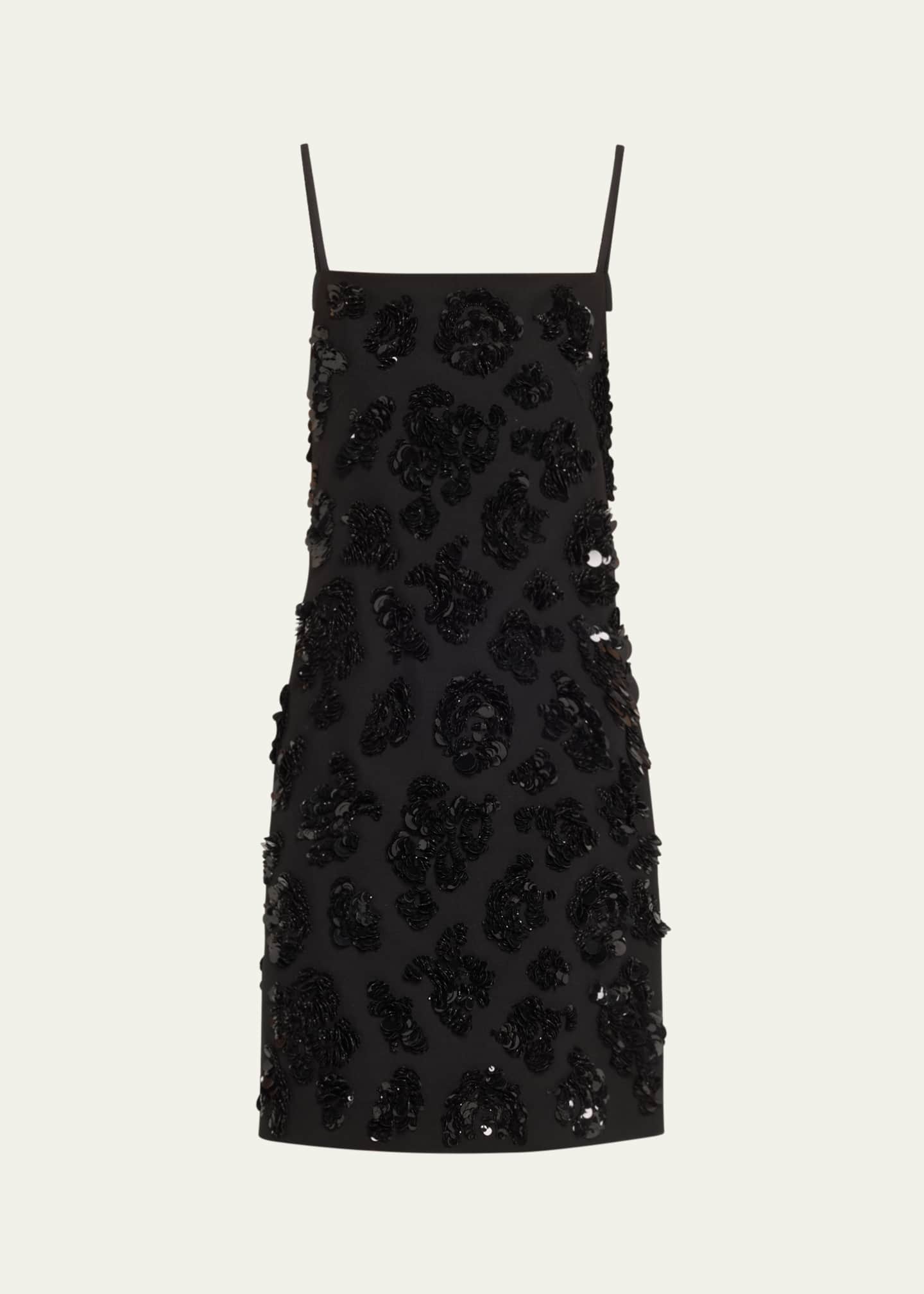 Sequined Wool Mini Dress