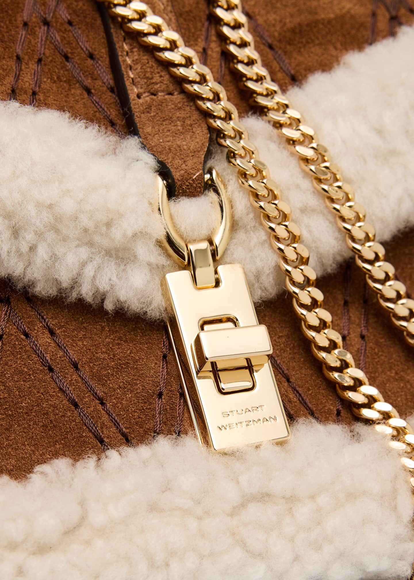 Stuart Weitzman Milan Sheep Shearling Fur Clutch Bag Image 6 of 6
